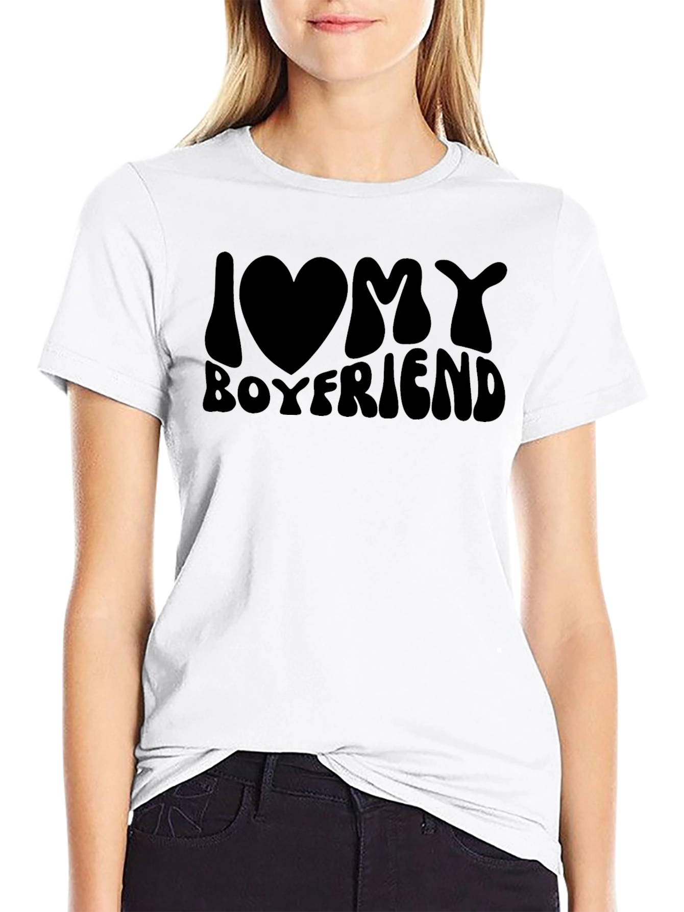 Camiseta Negra I Love My Boyfriend