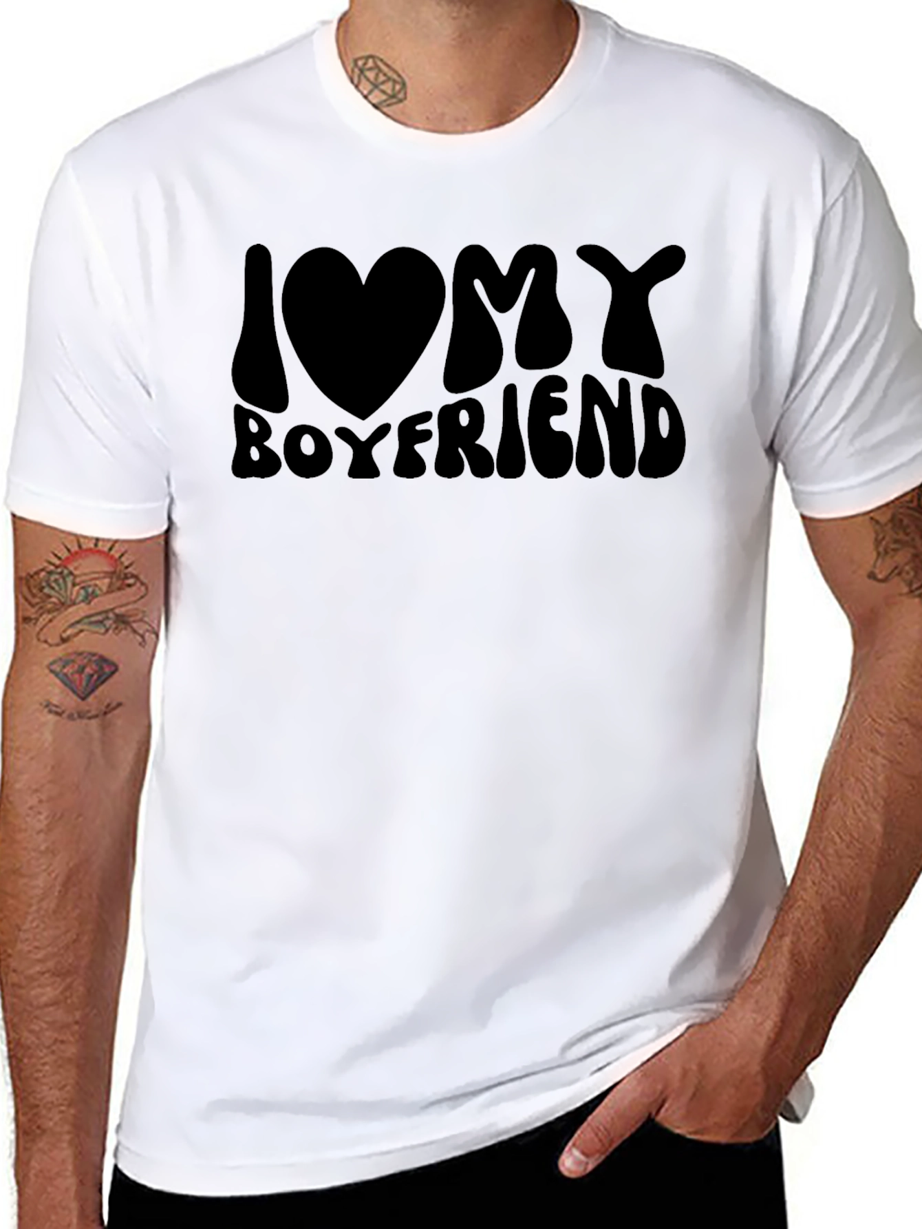 Camiseta Negra I Love My Boyfriend