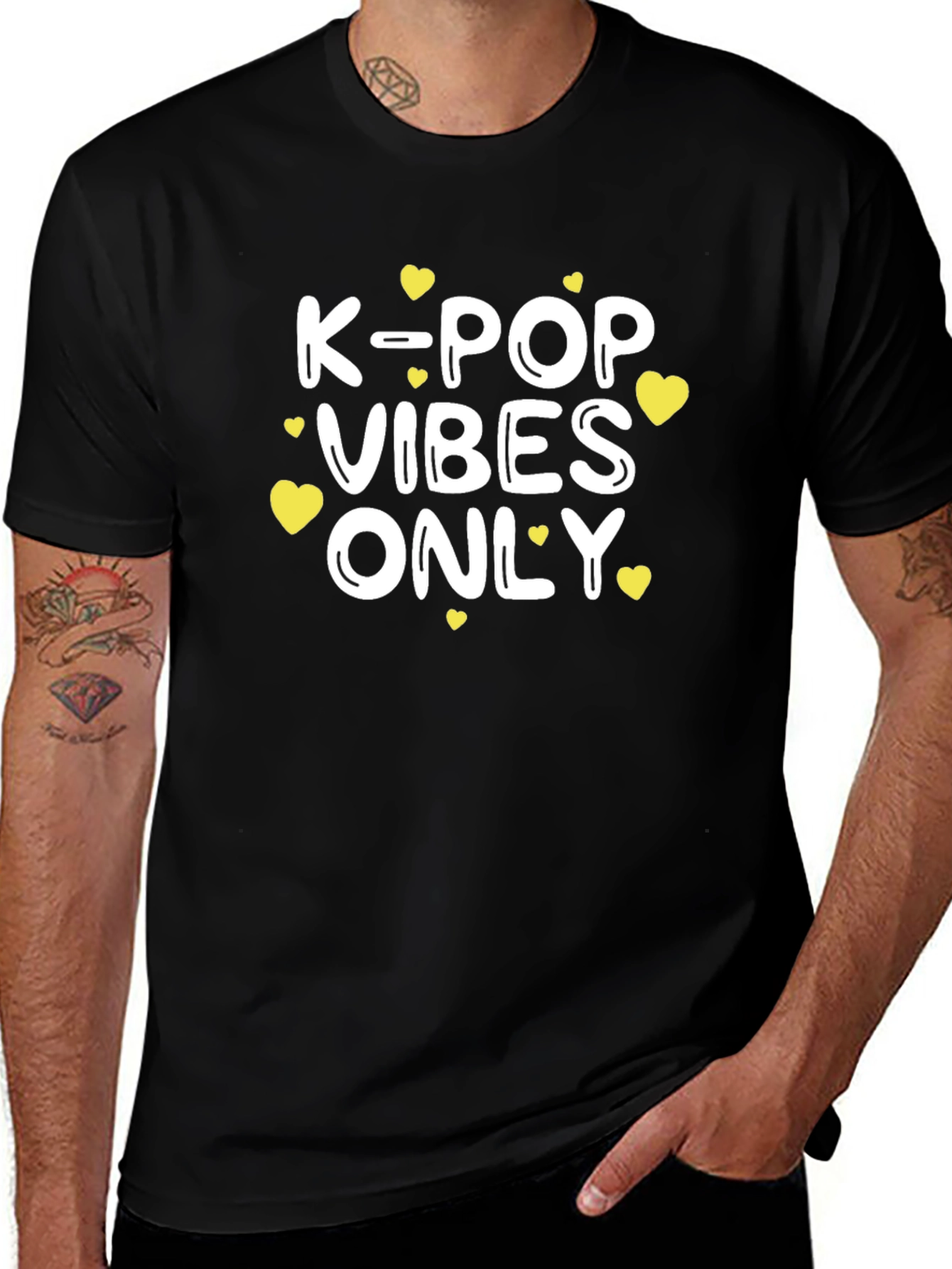 Camiseta Negra K-Pop Vibes Only