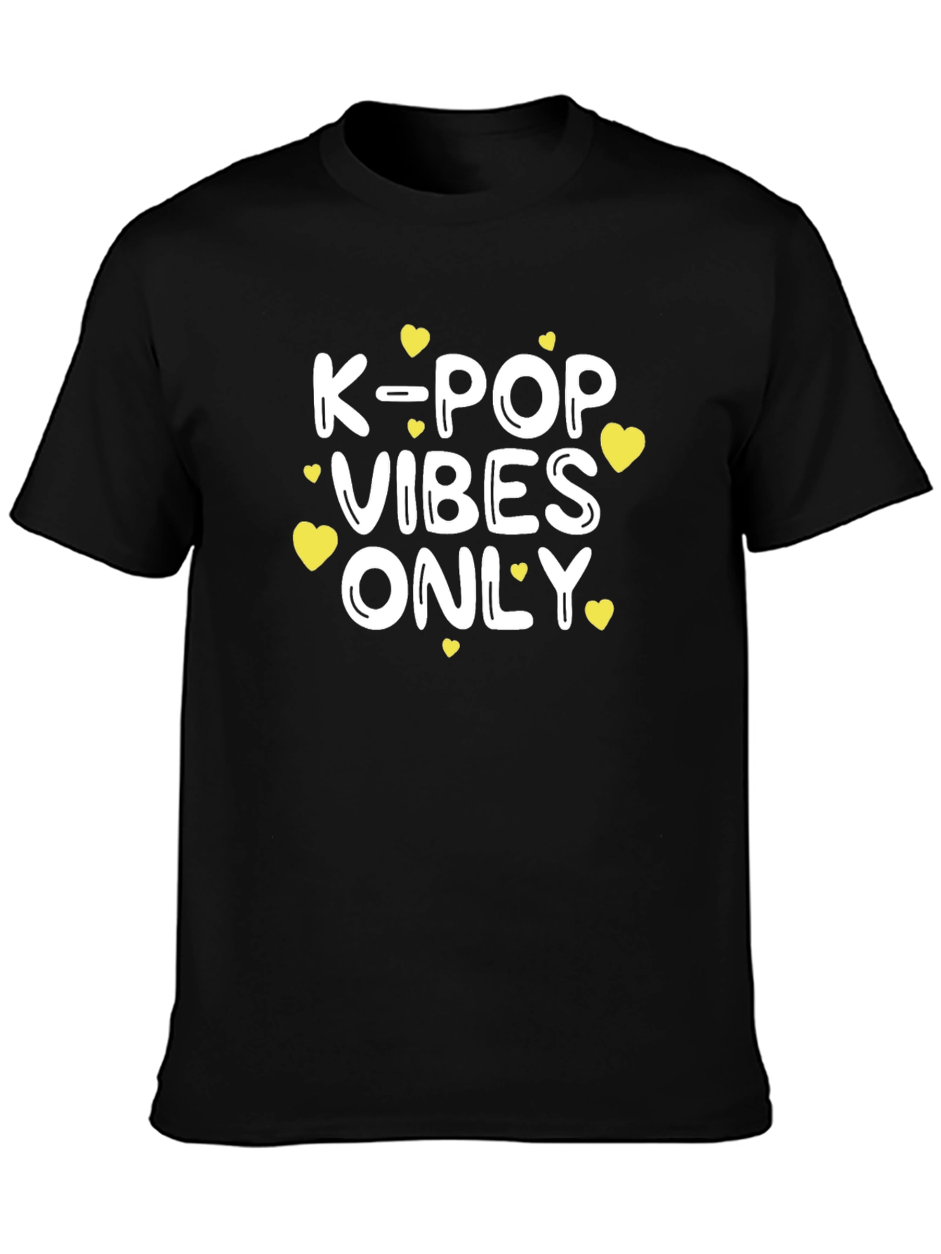 Camiseta Negra K-Pop Vibes Only