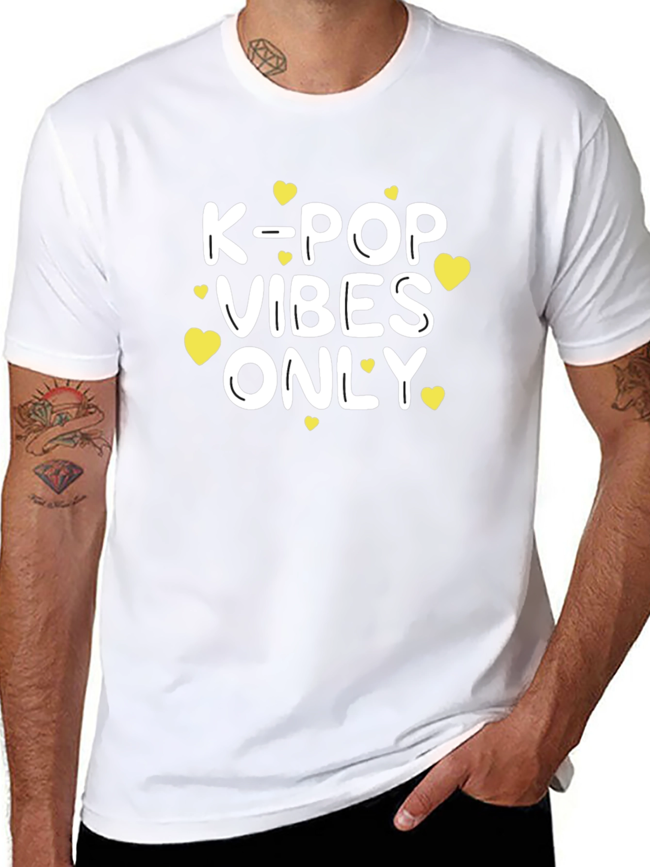Camiseta Negra K-Pop Vibes Only