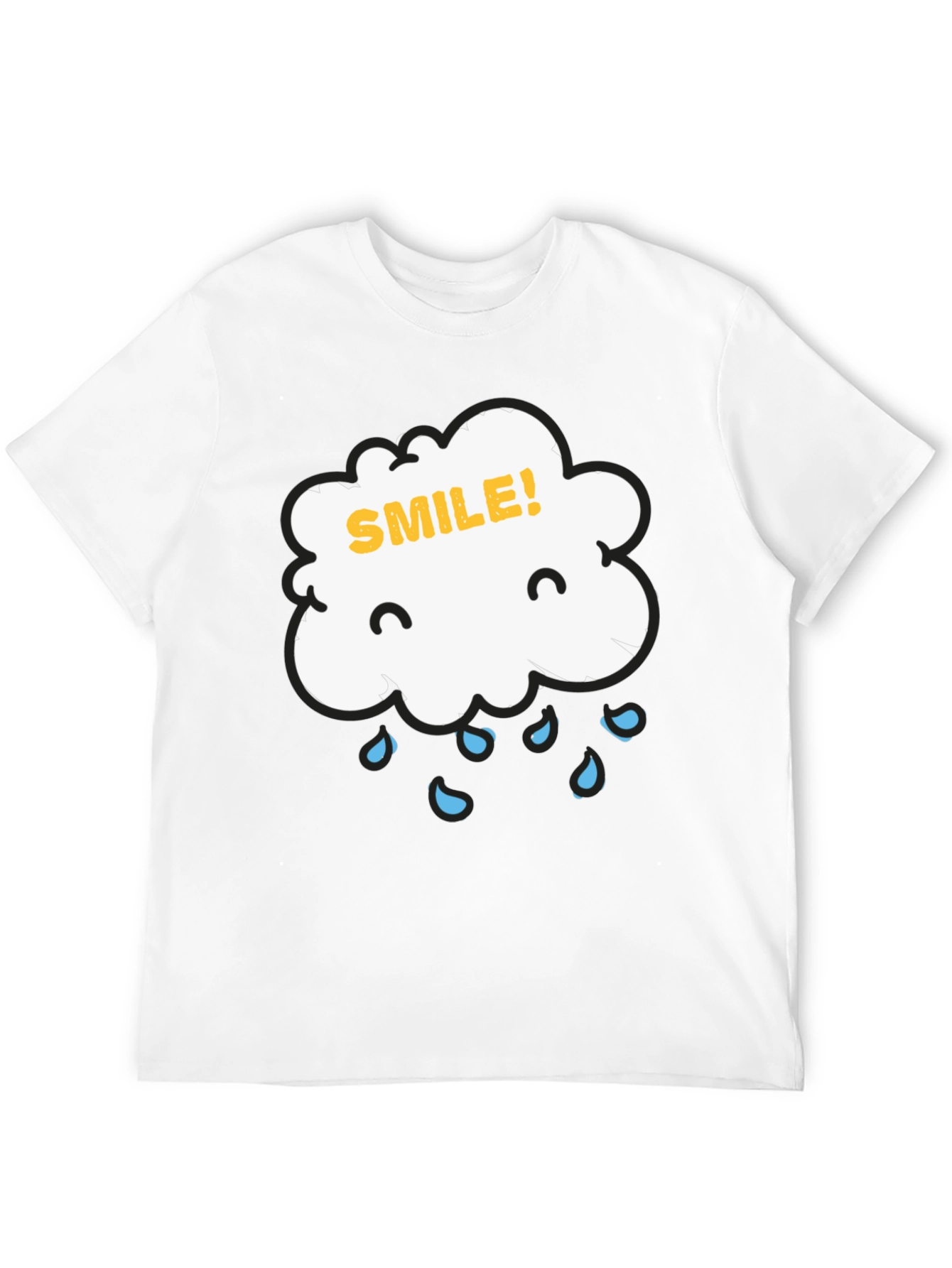 Camiseta Negra Nube Sonriente