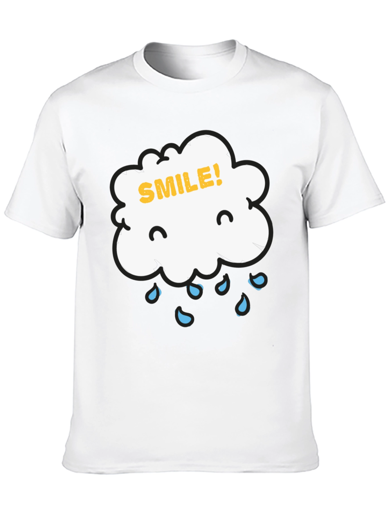 Camiseta Negra Nube Sonriente