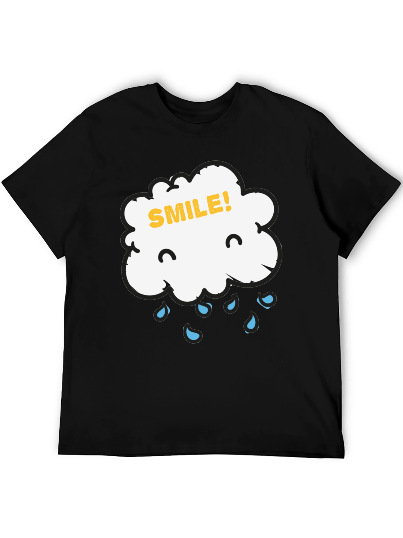 Camiseta Negra Nube Sonriente