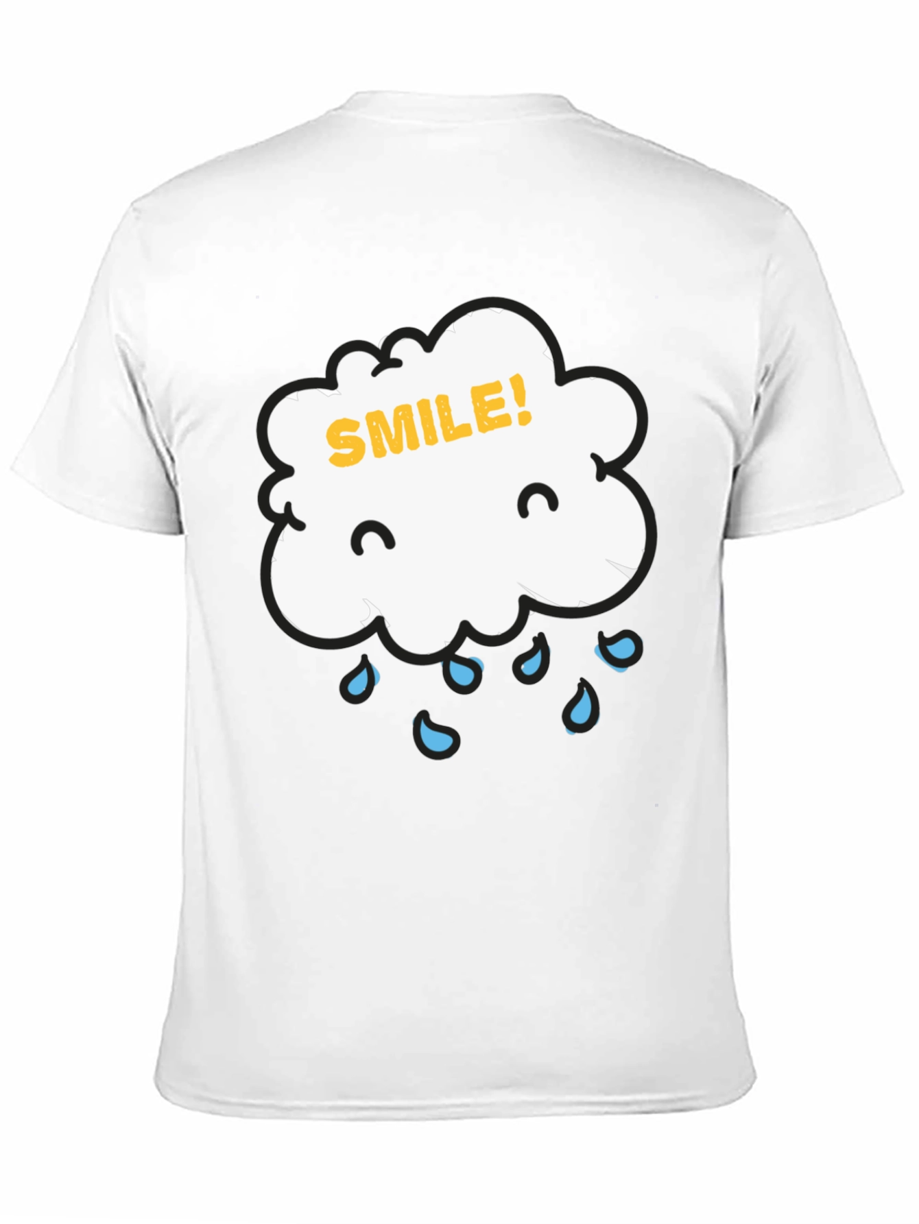 Camiseta Negra Nube Sonriente