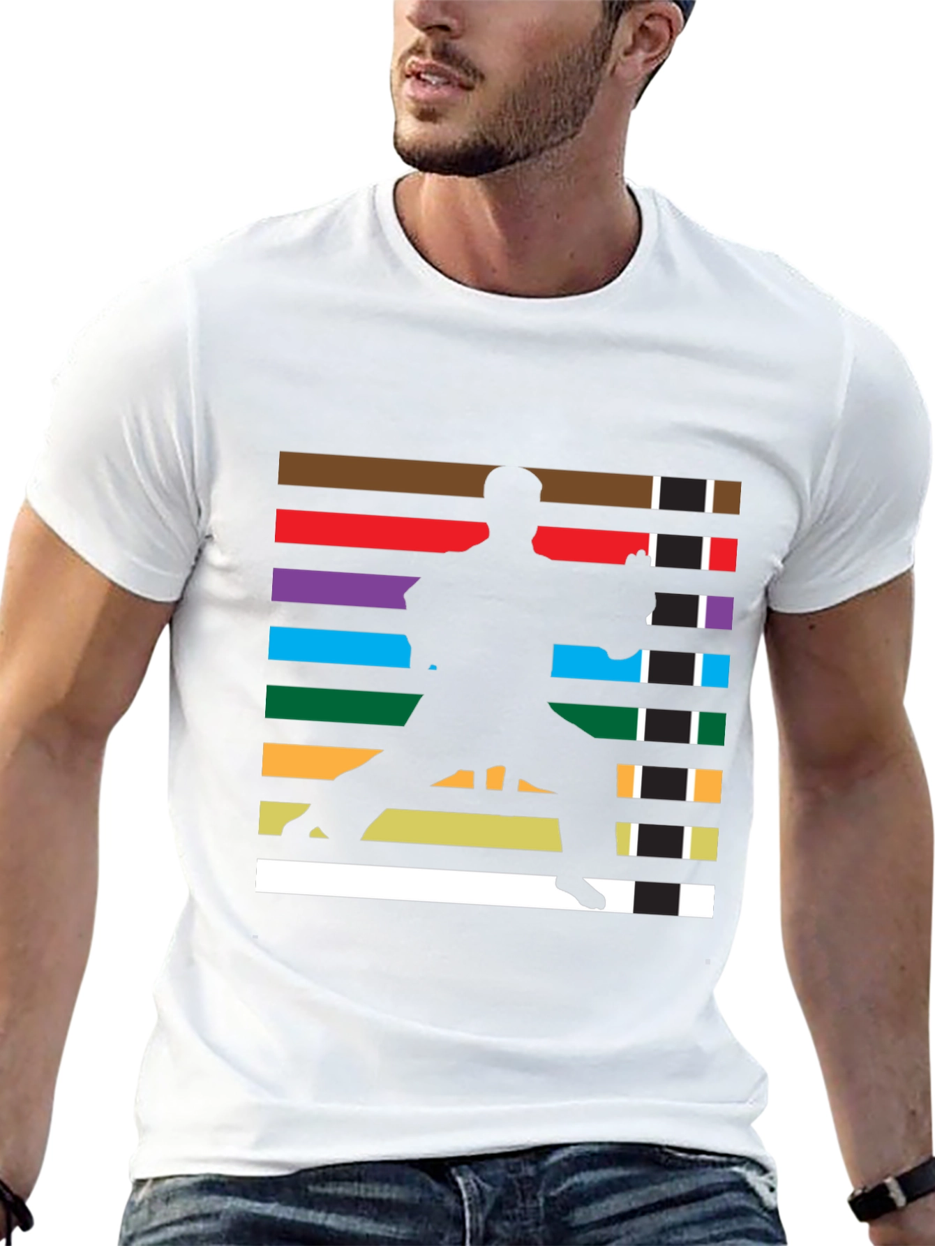 Camiseta Hombre Diseño Karate Cinturones Artes Marciales