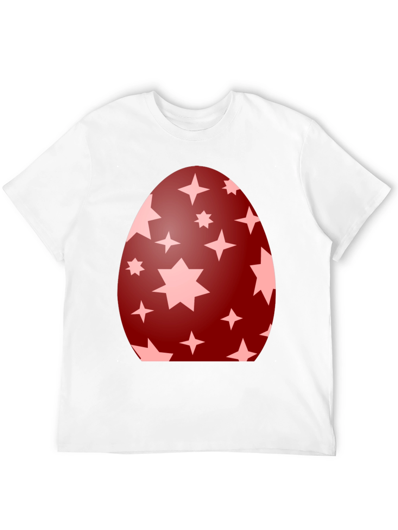 Camiseta Negra con Diseño de Huevo de Pascua Estrellado