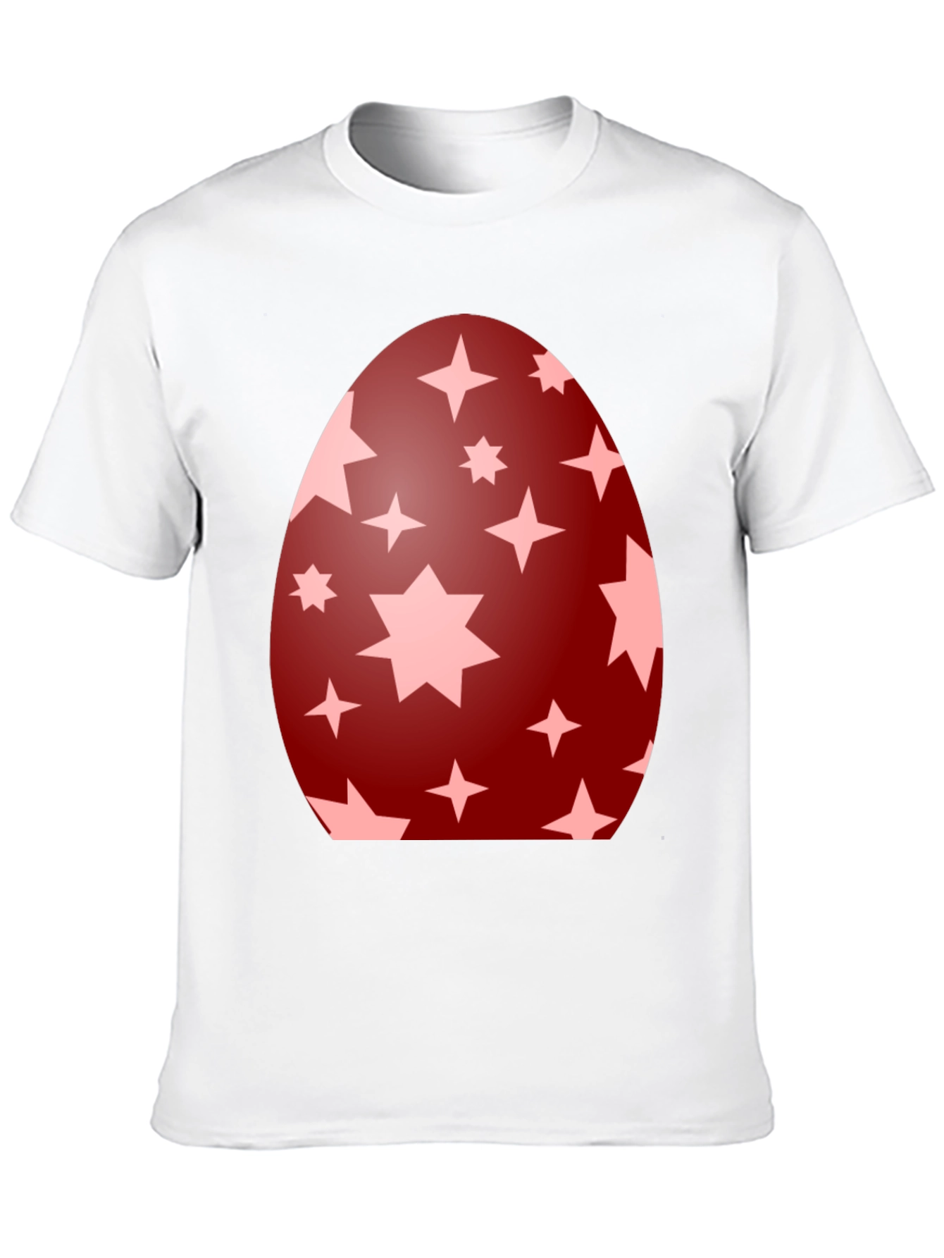 Camiseta Negra con Diseño de Huevo de Pascua Estrellado