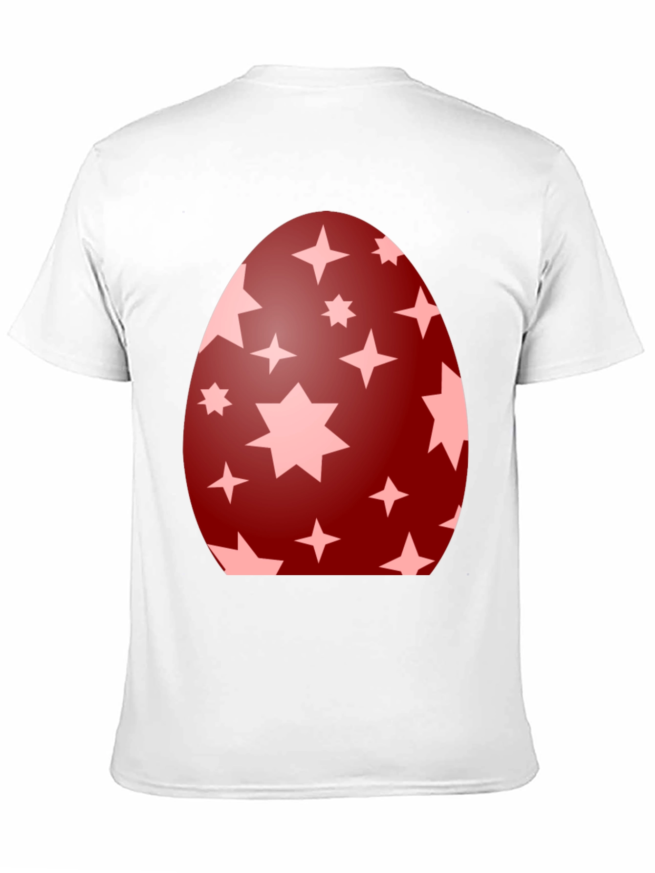 Camiseta Negra con Diseño de Huevo de Pascua Estrellado