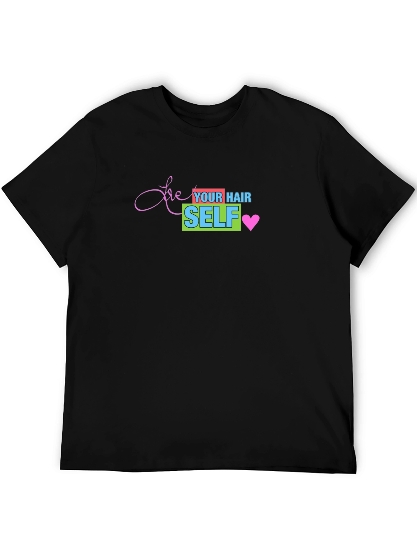 Camiseta Negra Love Your Hair Self