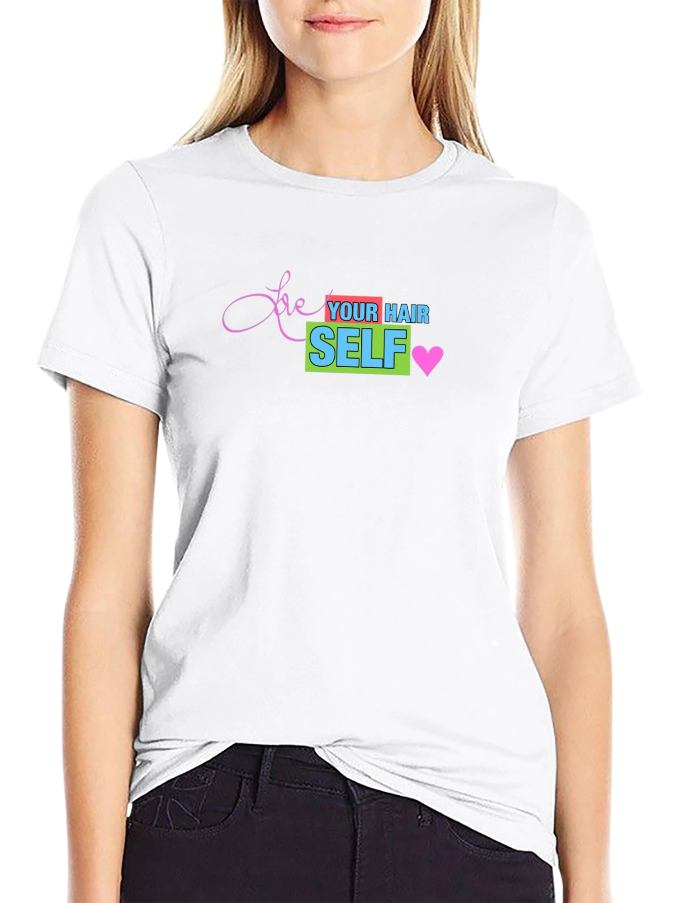 Camiseta Negra Love Your Hair Self