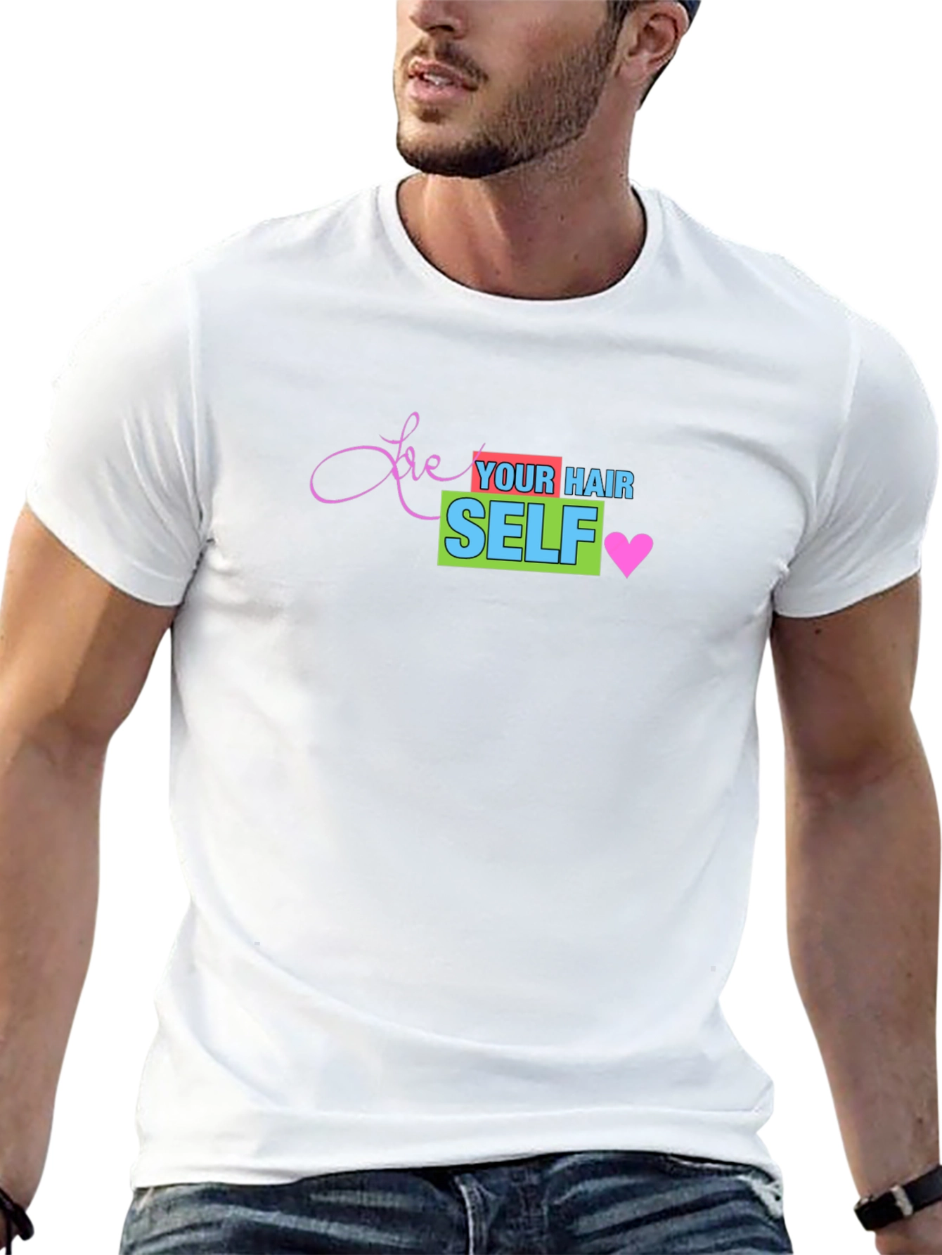 Camiseta Negra Love Your Hair Self