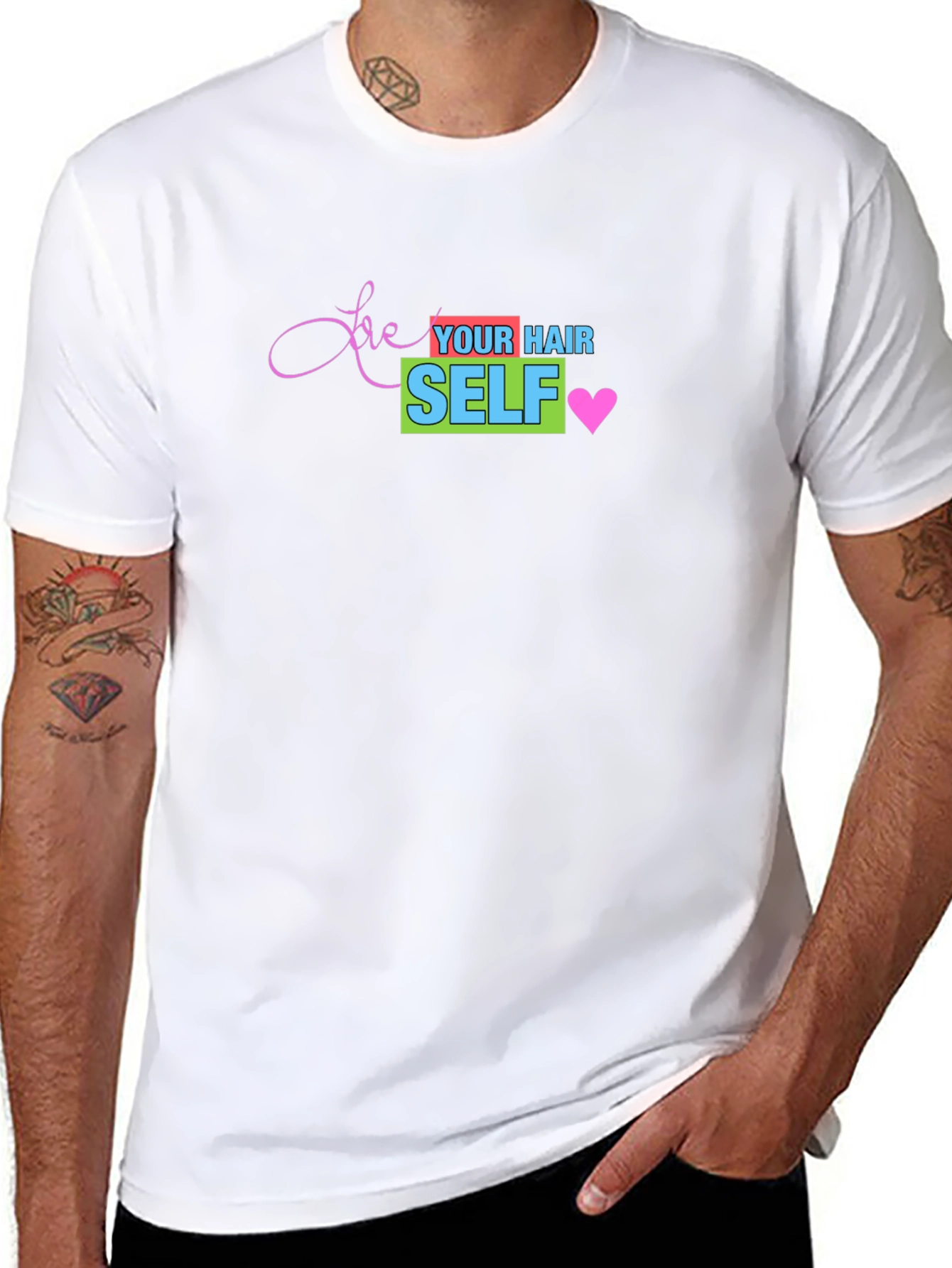 Camiseta Negra Love Your Hair Self