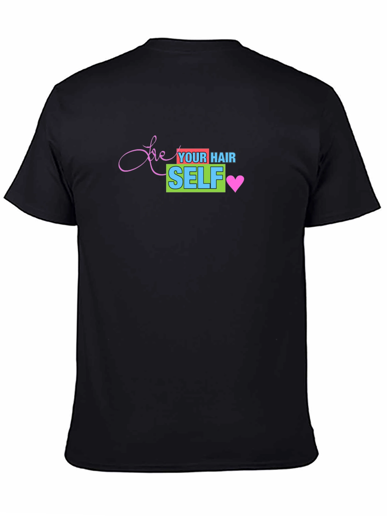 Camiseta Negra Love Your Hair Self