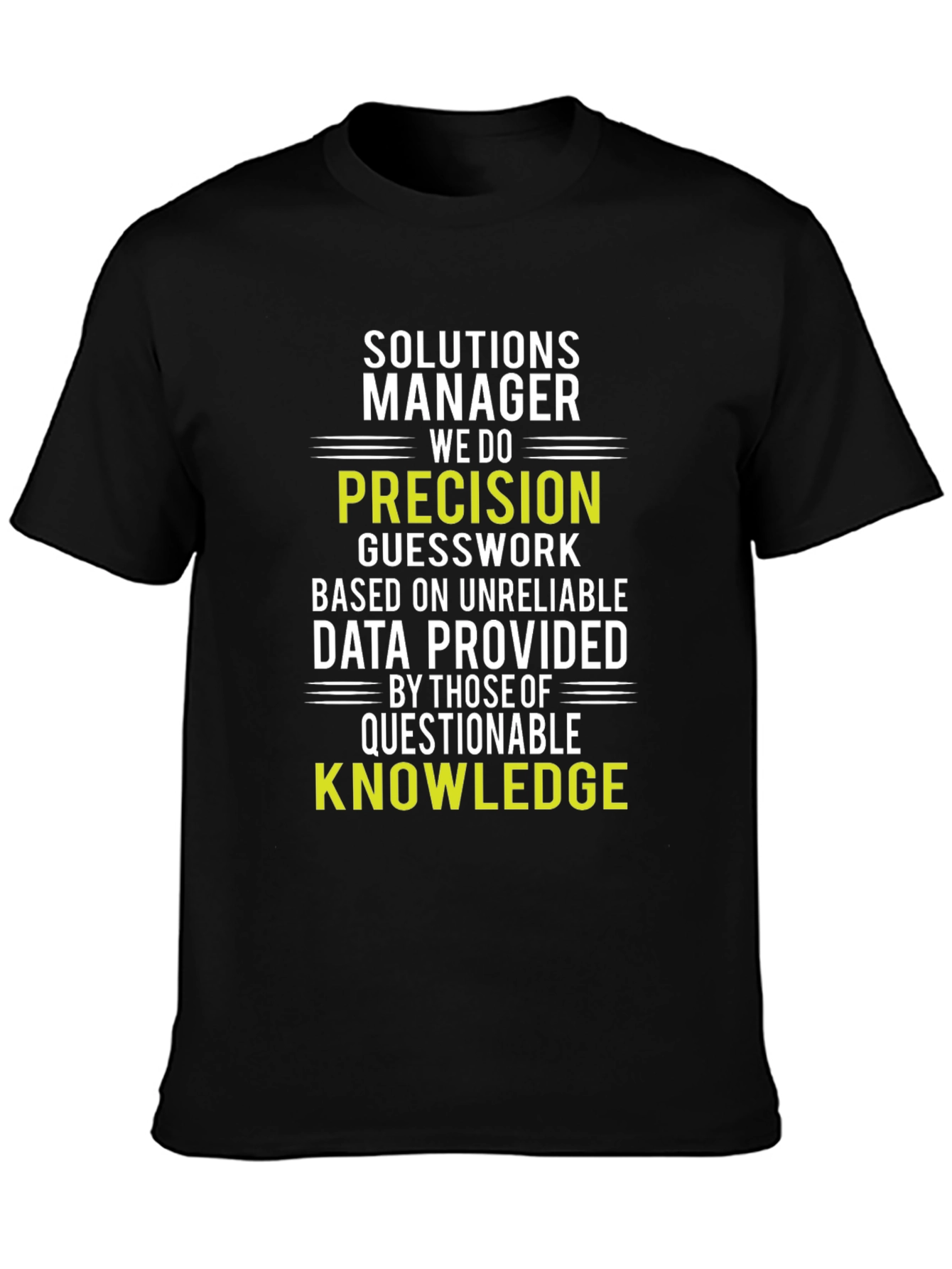 Camiseta Solutions Manager: Precisión y Conocimiento