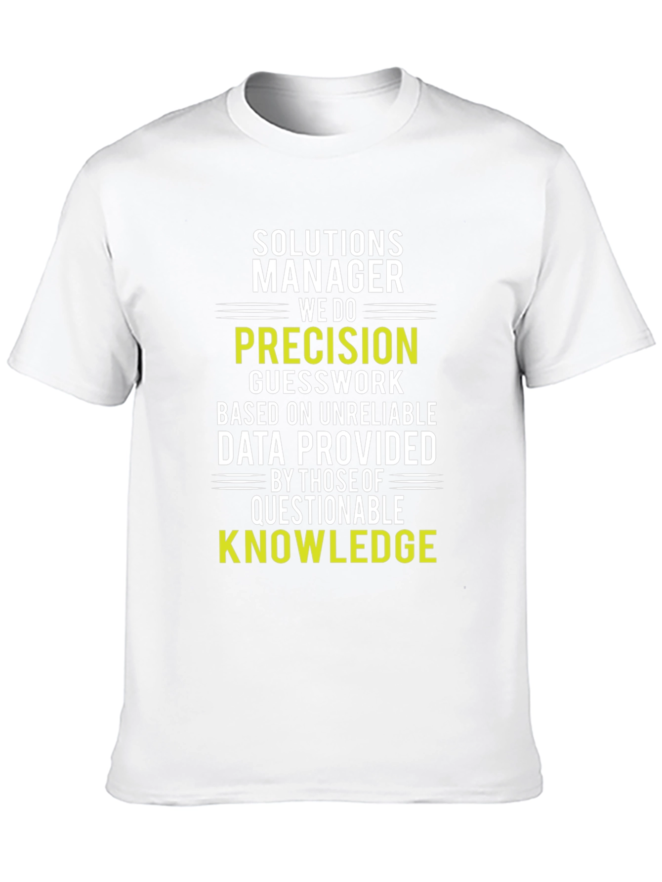 Camiseta Solutions Manager: Precisión y Conocimiento