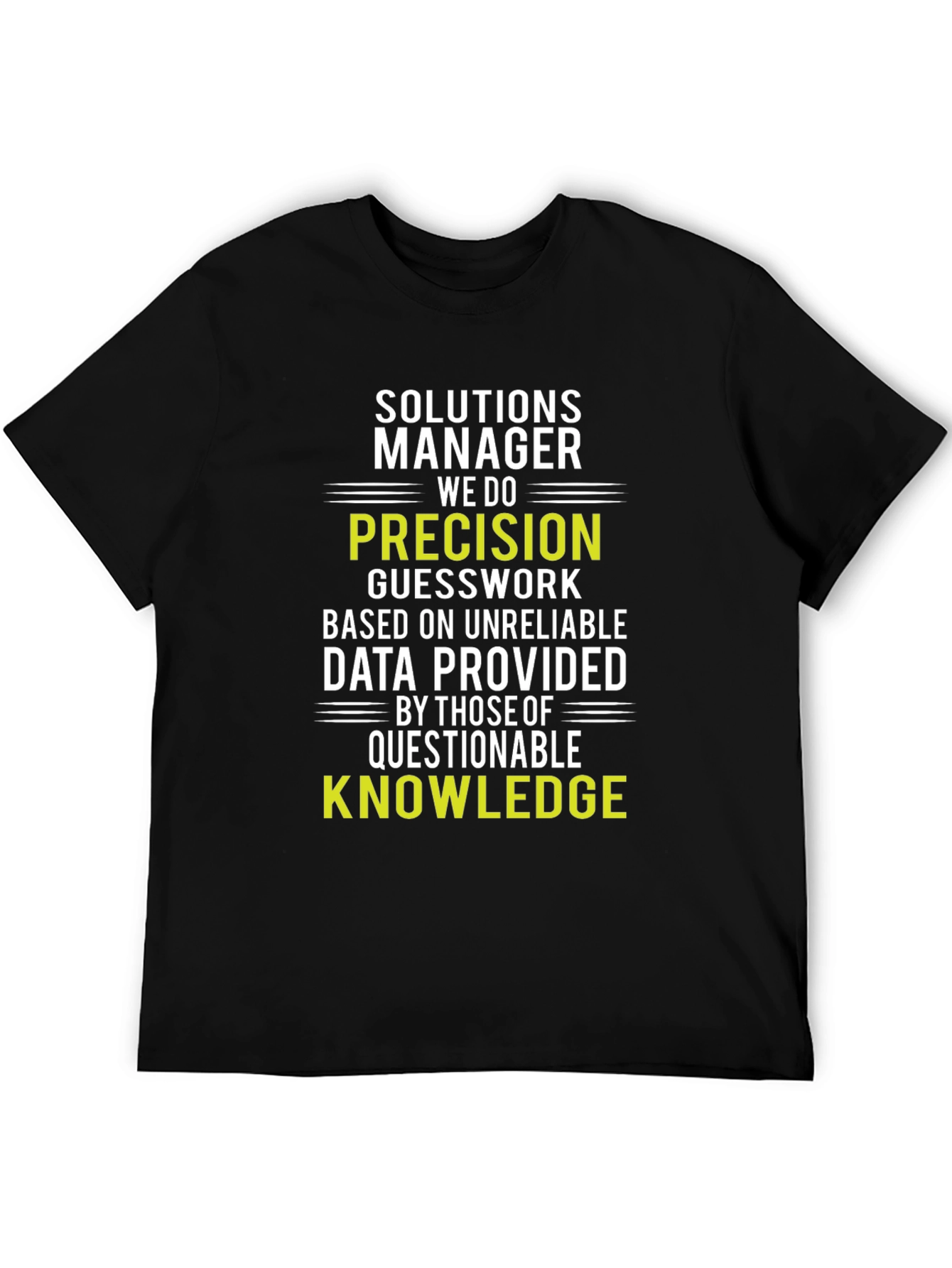 Camiseta Solutions Manager: Precisión y Conocimiento