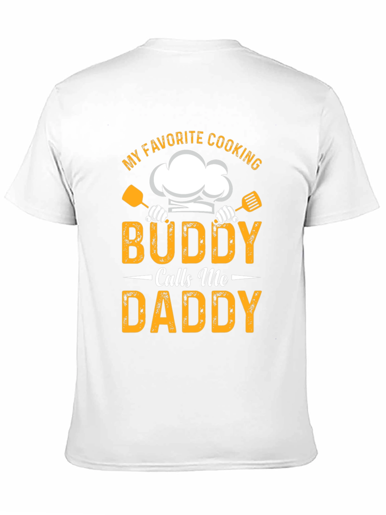 Camiseta Negra Mi Buddy Cocinero Me Dice Papá