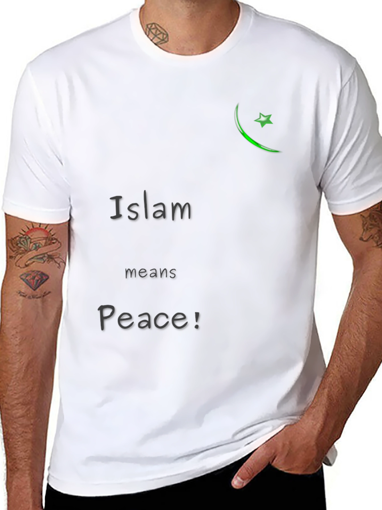Camiseta Negra Islam Significa Paz