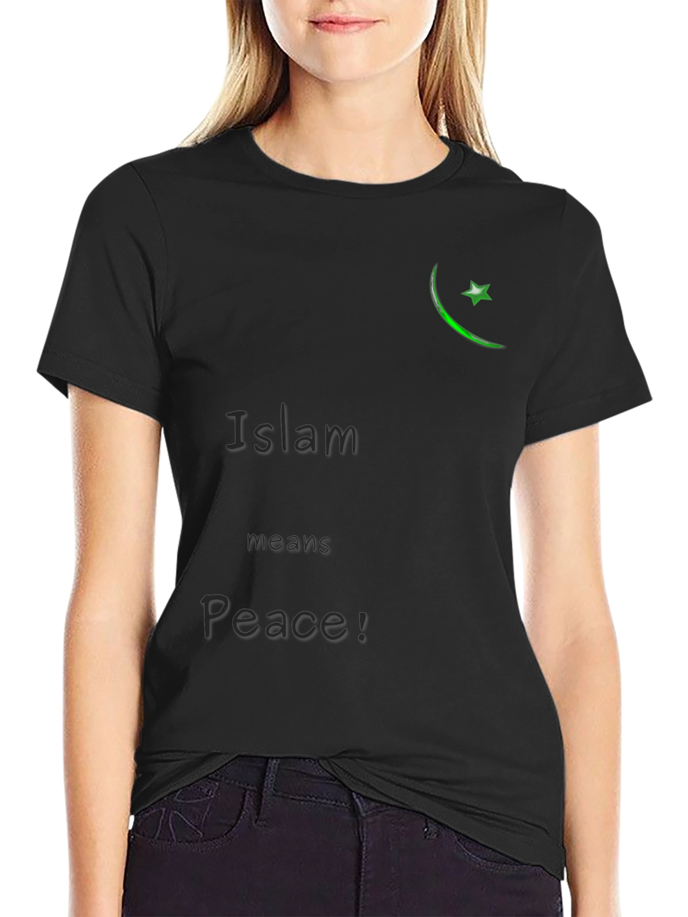 Camiseta Negra Islam Significa Paz