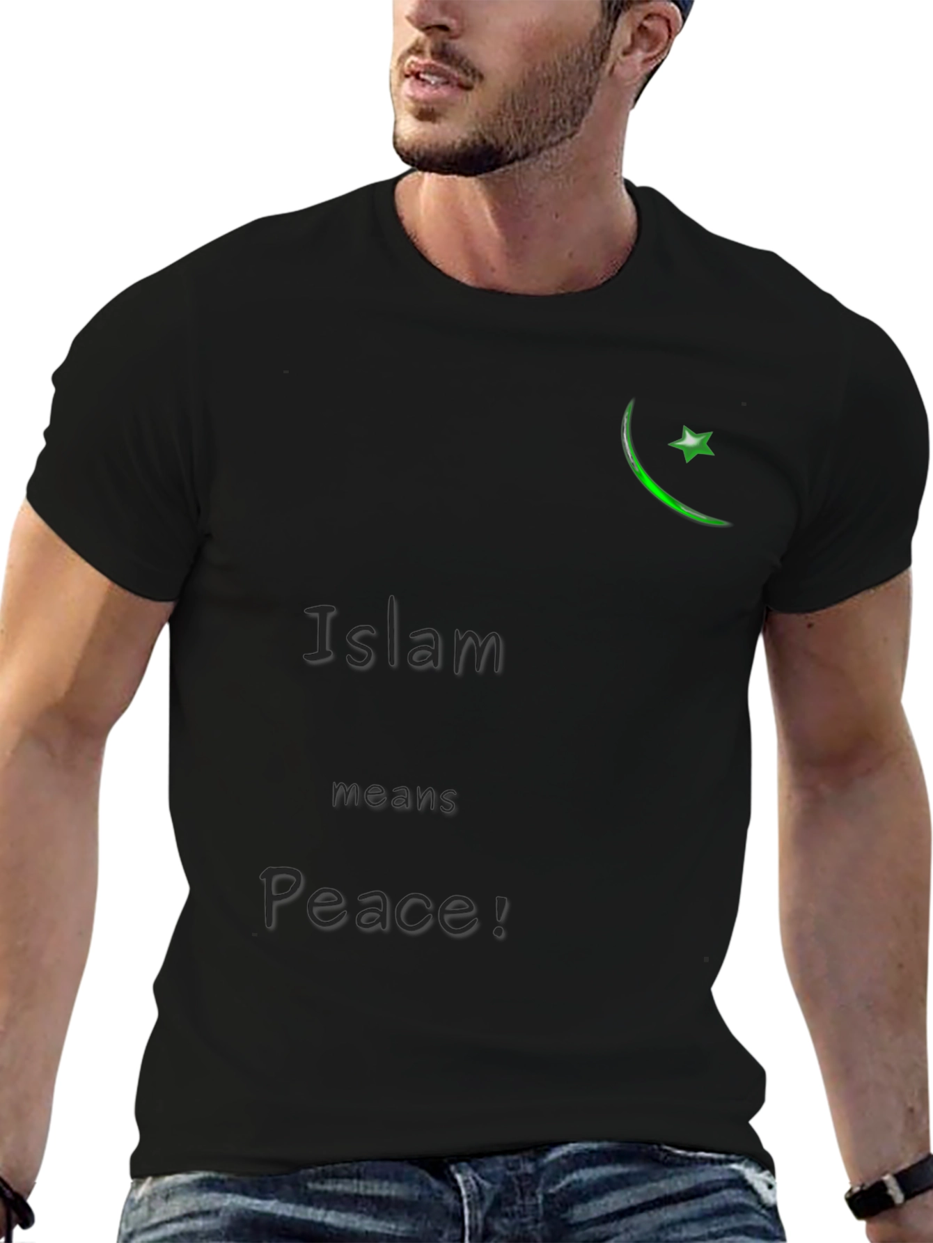 Camiseta Negra Islam Significa Paz