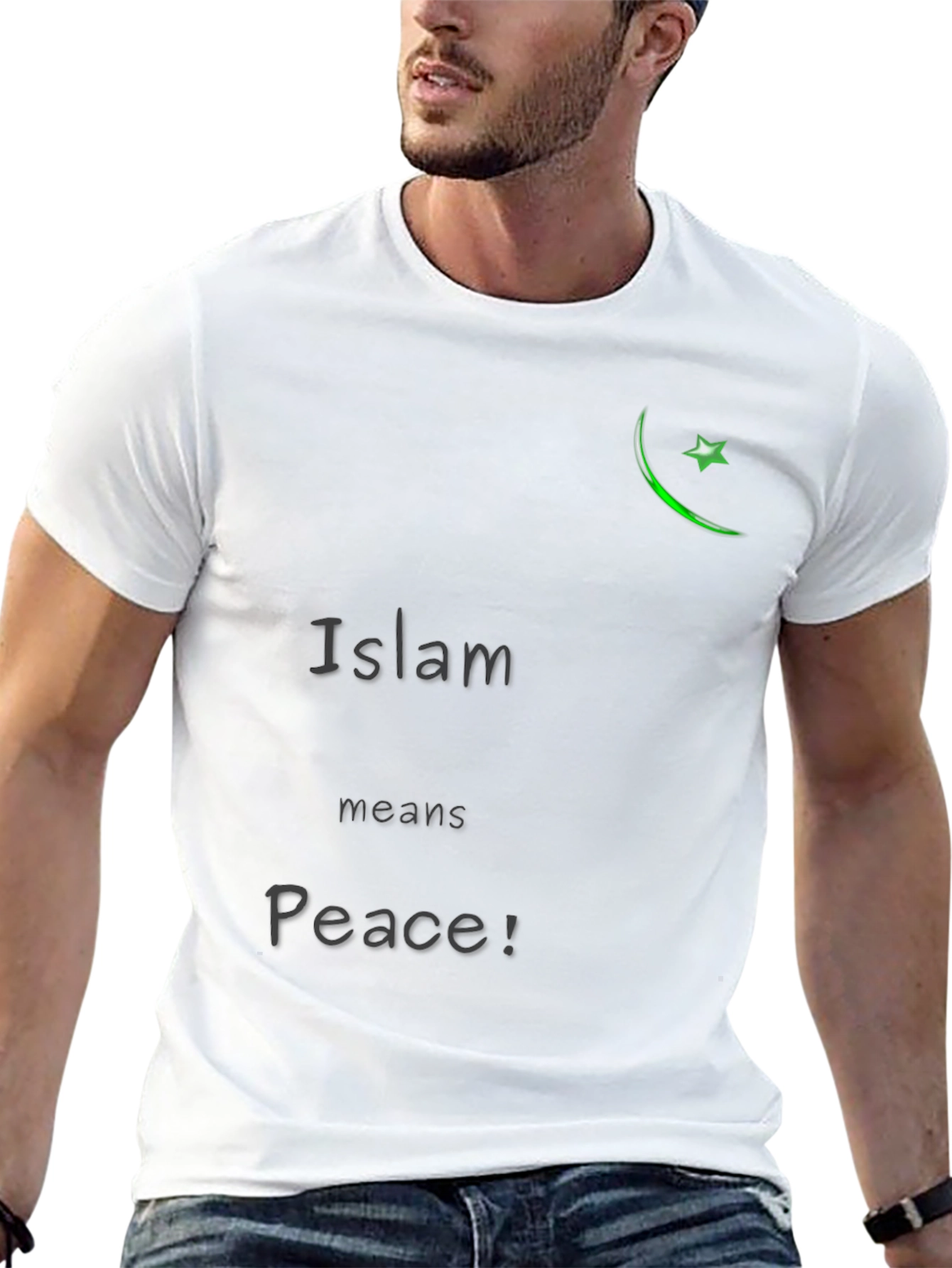 Camiseta Negra Islam Significa Paz