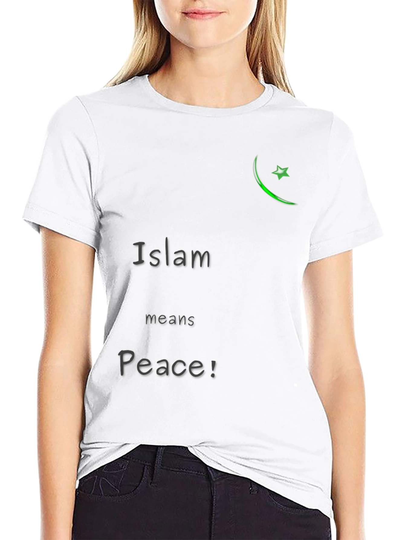 Camiseta Negra Islam Significa Paz