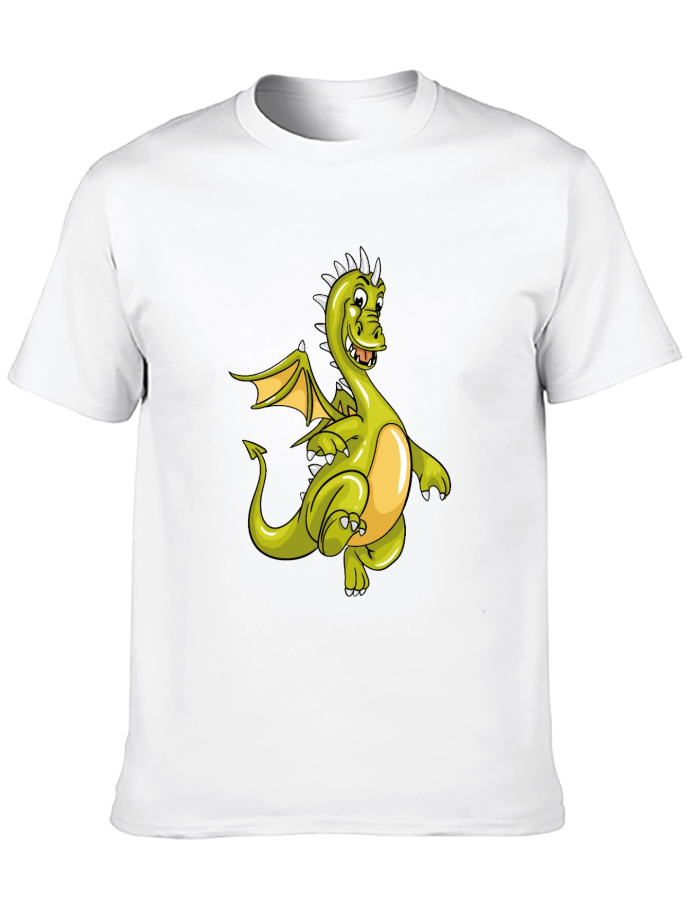 Camiseta Negra con Diseño de Dragón Verde Animado