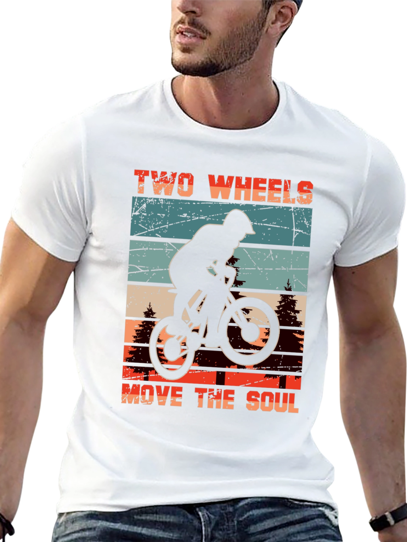Camiseta Negra Ciclismo Two Wheels Move The Soul