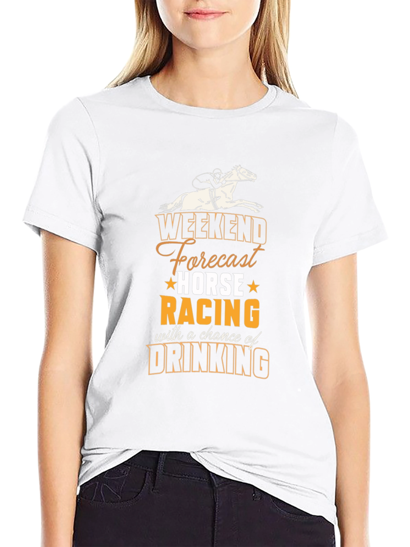 Camiseta Hombre Weekend Forecast Horse Racing
