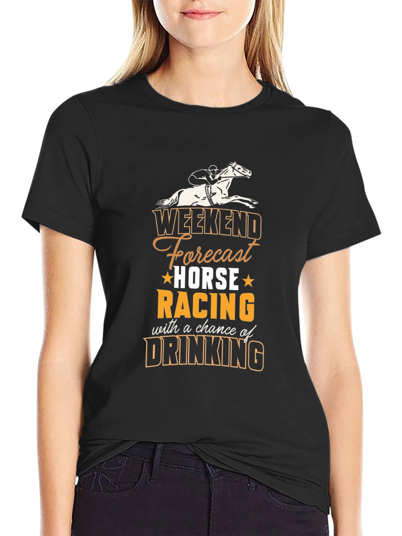 Camiseta Hombre Weekend Forecast Horse Racing