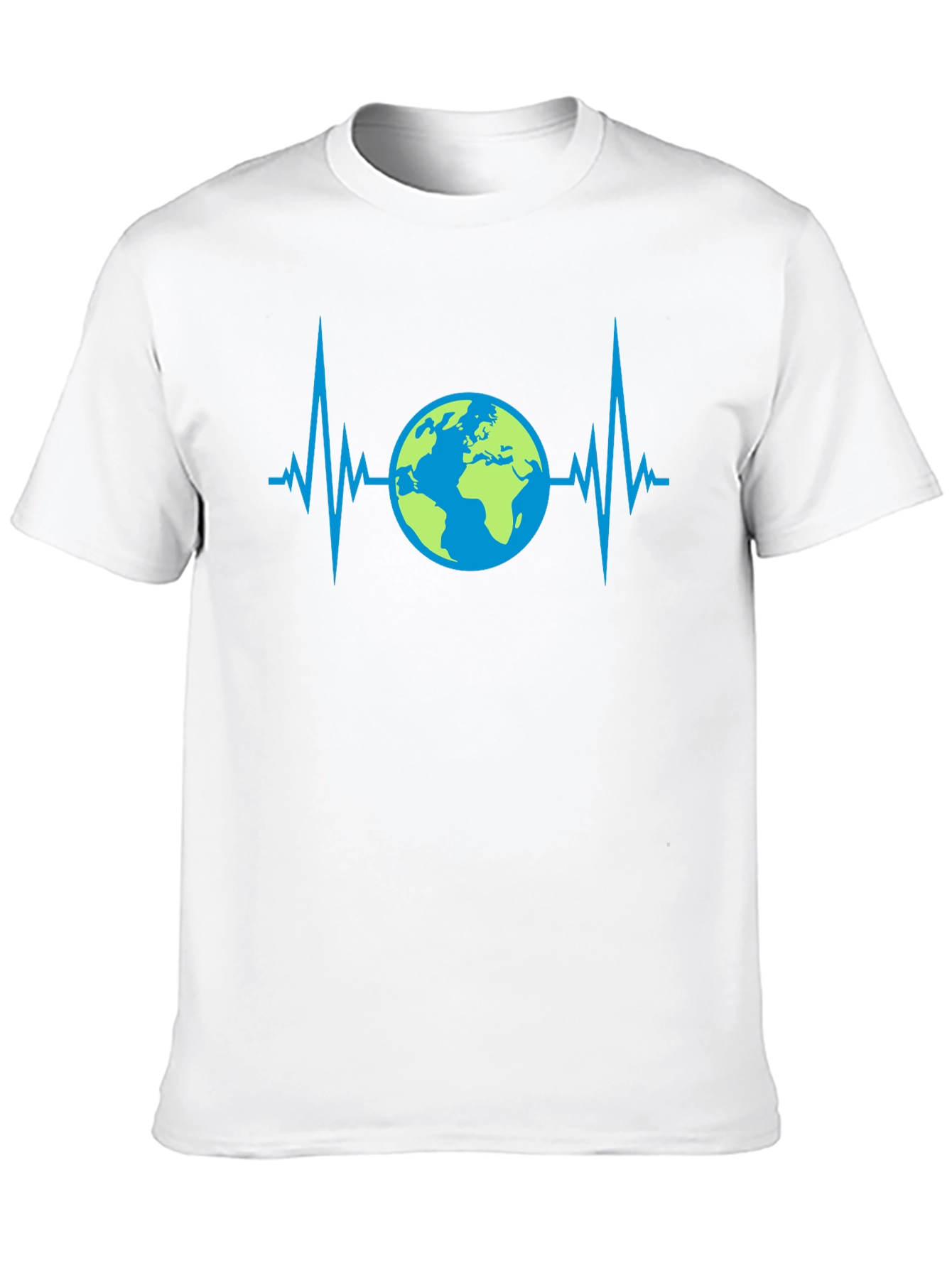 Camiseta Negra con Diseño de Latido Terrestre