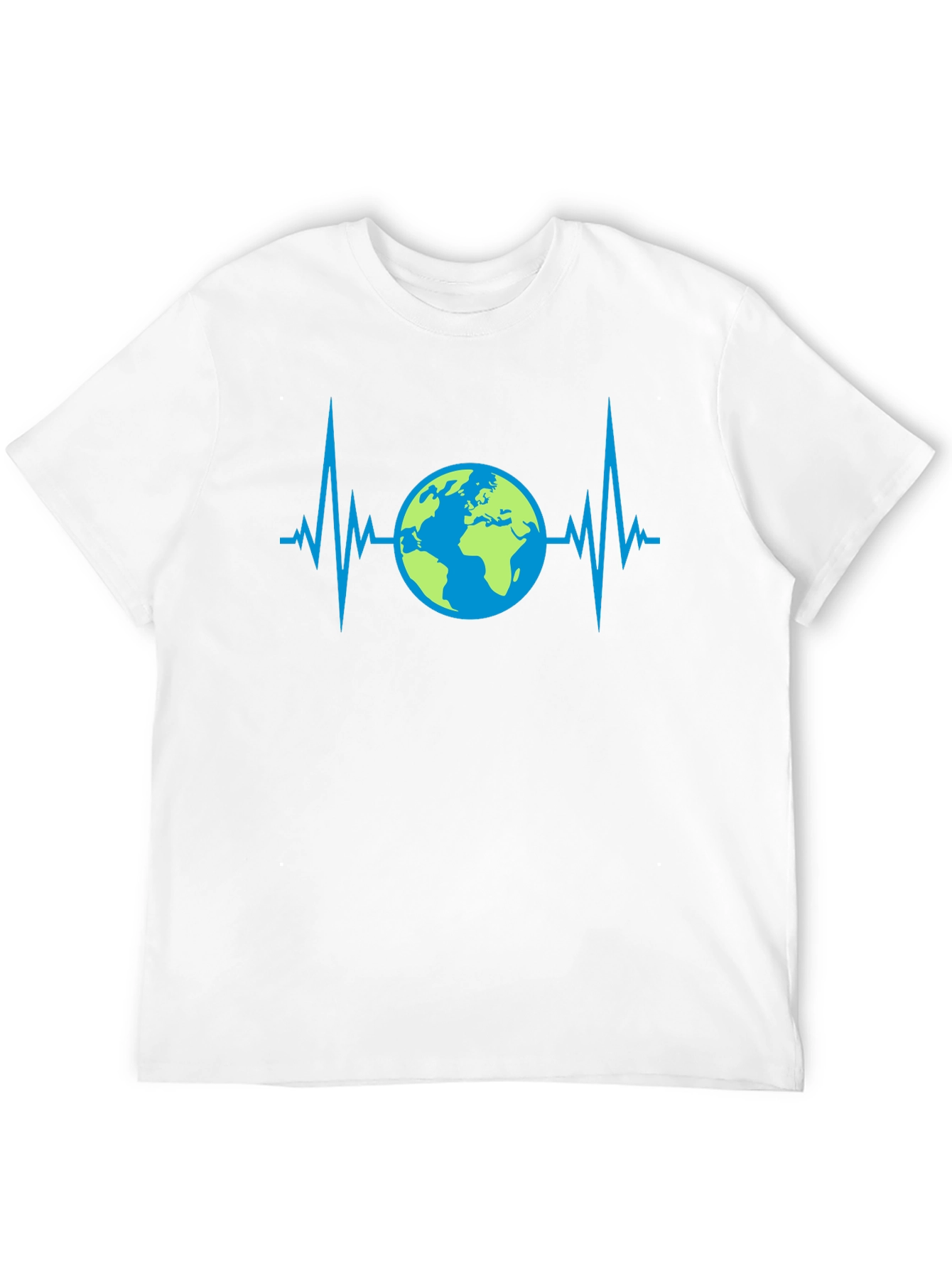 Camiseta Negra con Diseño de Latido Terrestre