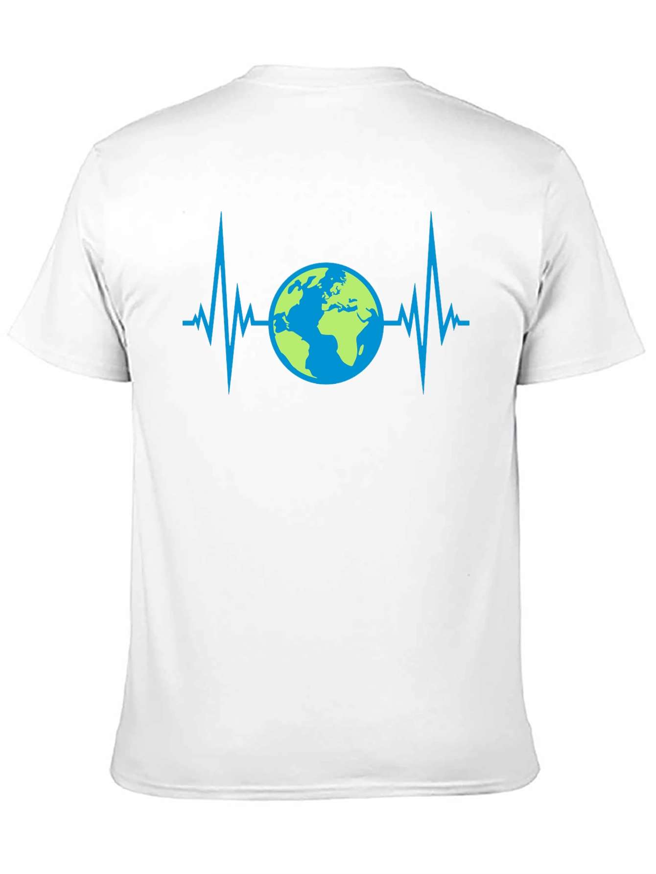 Camiseta Negra con Diseño de Latido Terrestre