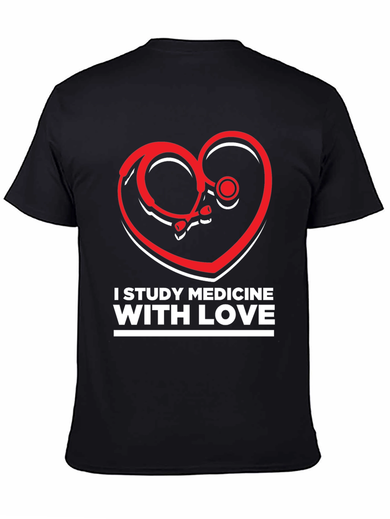 Camiseta Negra I Study Medicine With Love