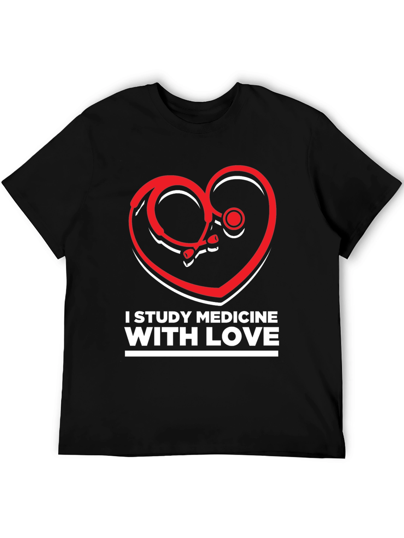 Camiseta Negra I Study Medicine With Love