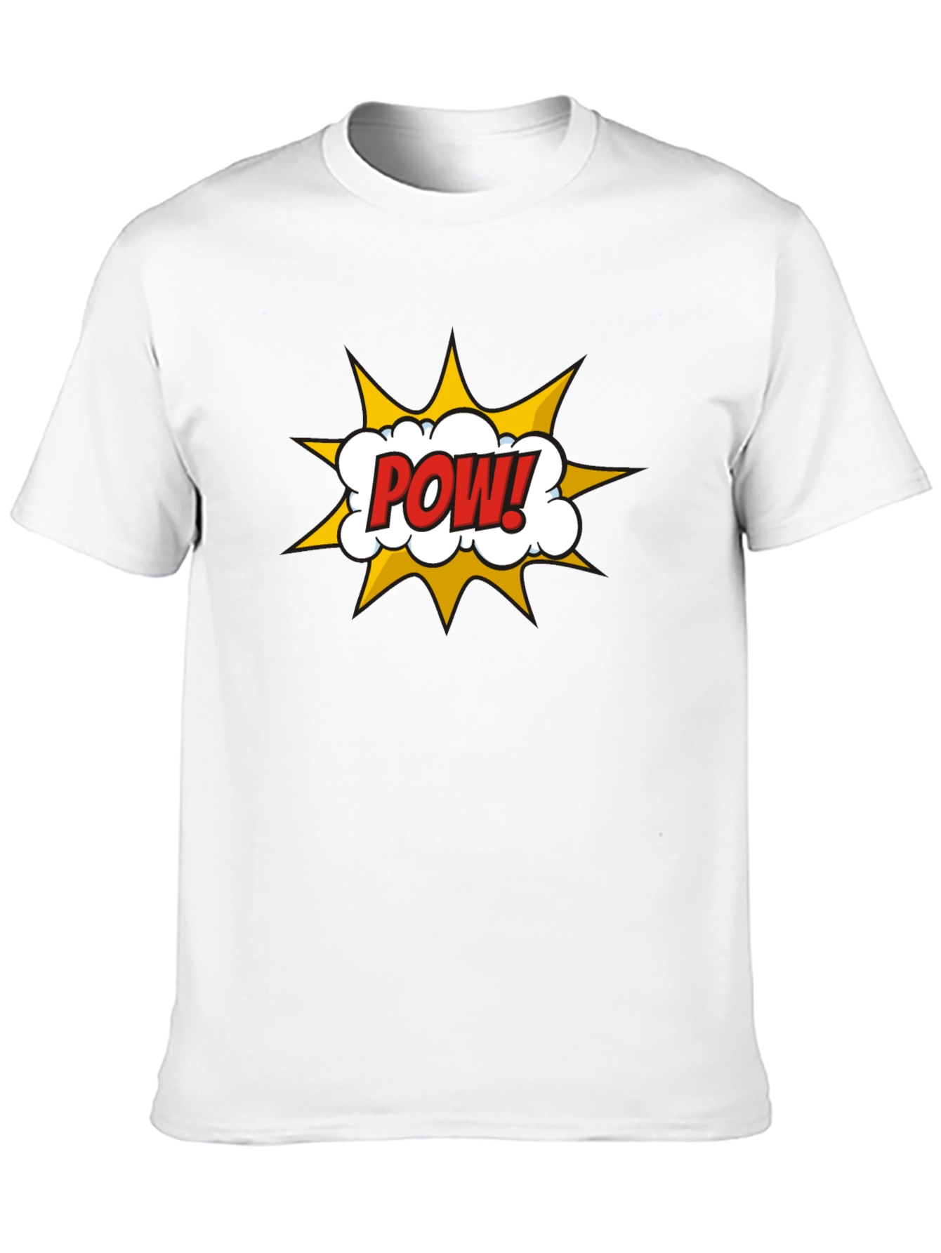Camiseta Negra Hombre Diseño Comic ¡POW!