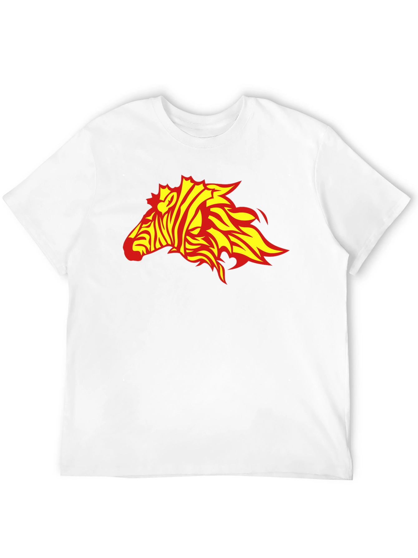 Camiseta Negra con Diseño de Cebra de Fuego
