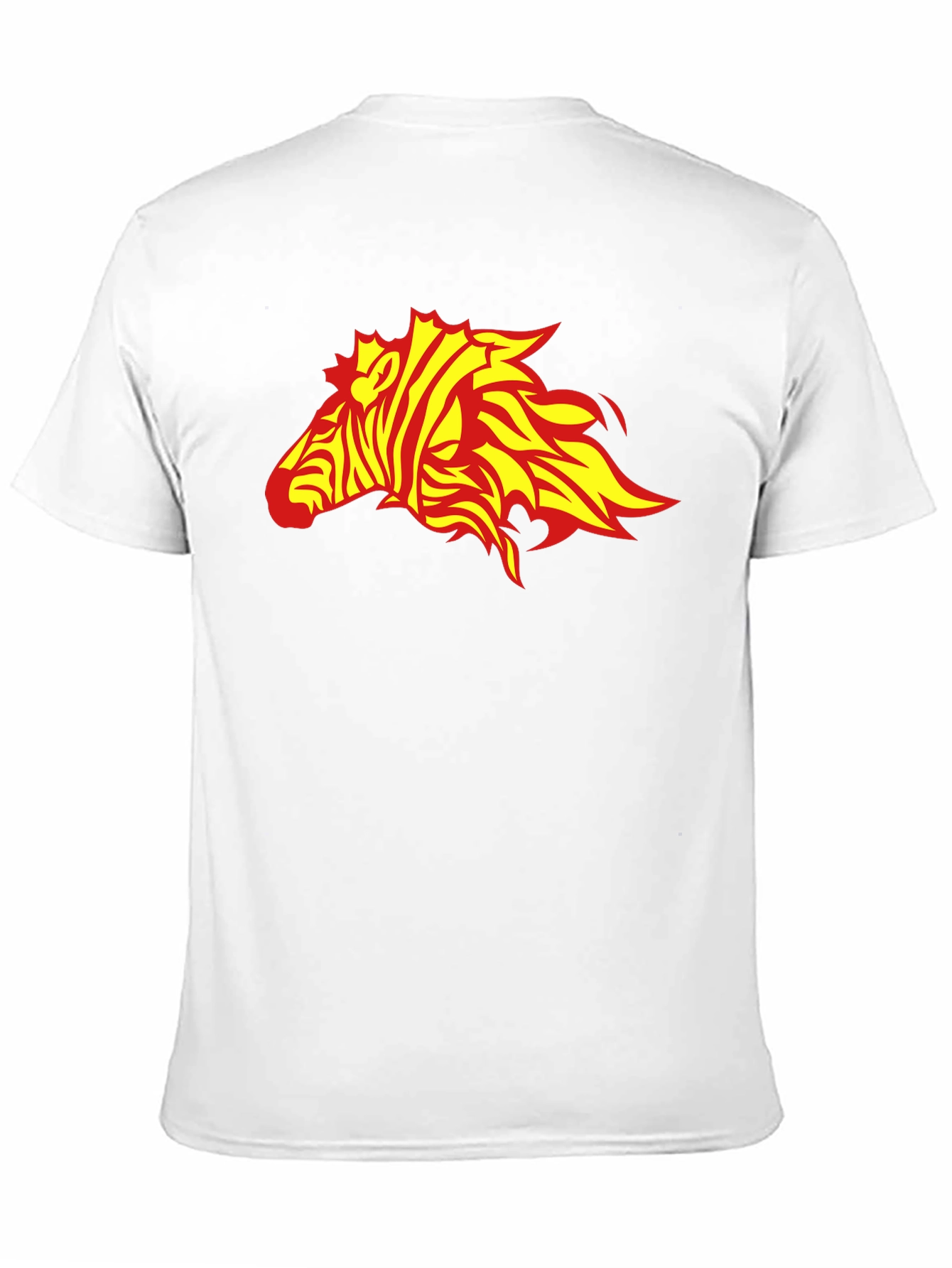 Camiseta Negra con Diseño de Cebra de Fuego