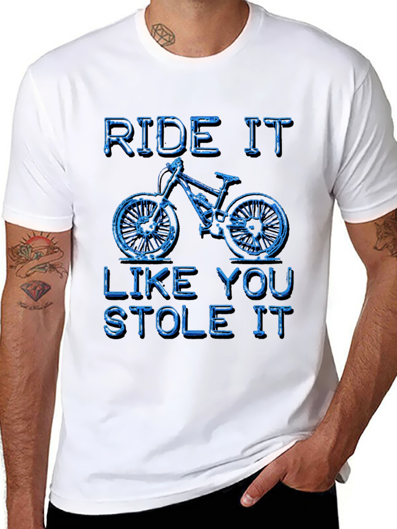 Camiseta Negra Ride It Like You Stole It
