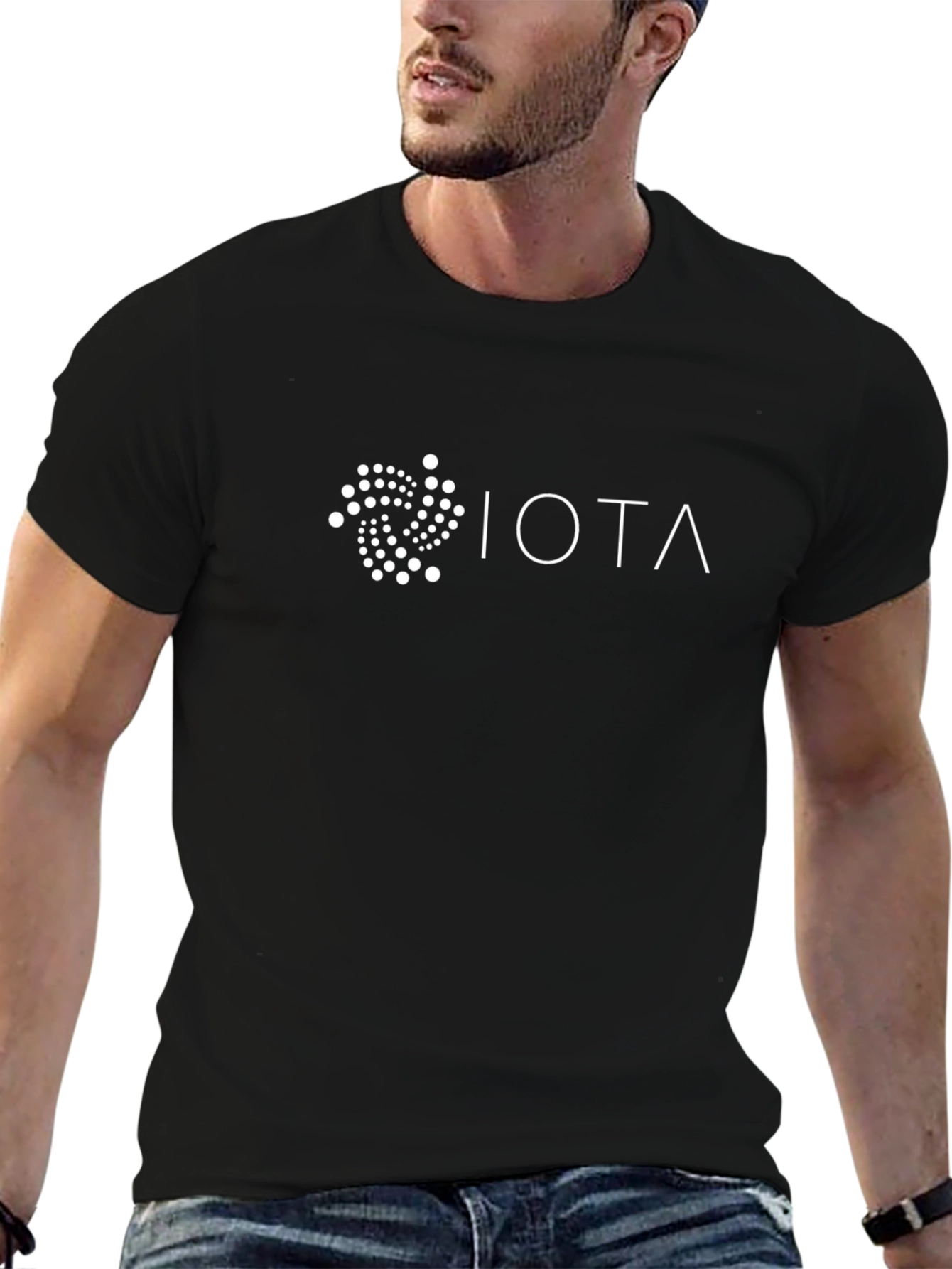 Camiseta Negra Hombre - Diseño IOTA