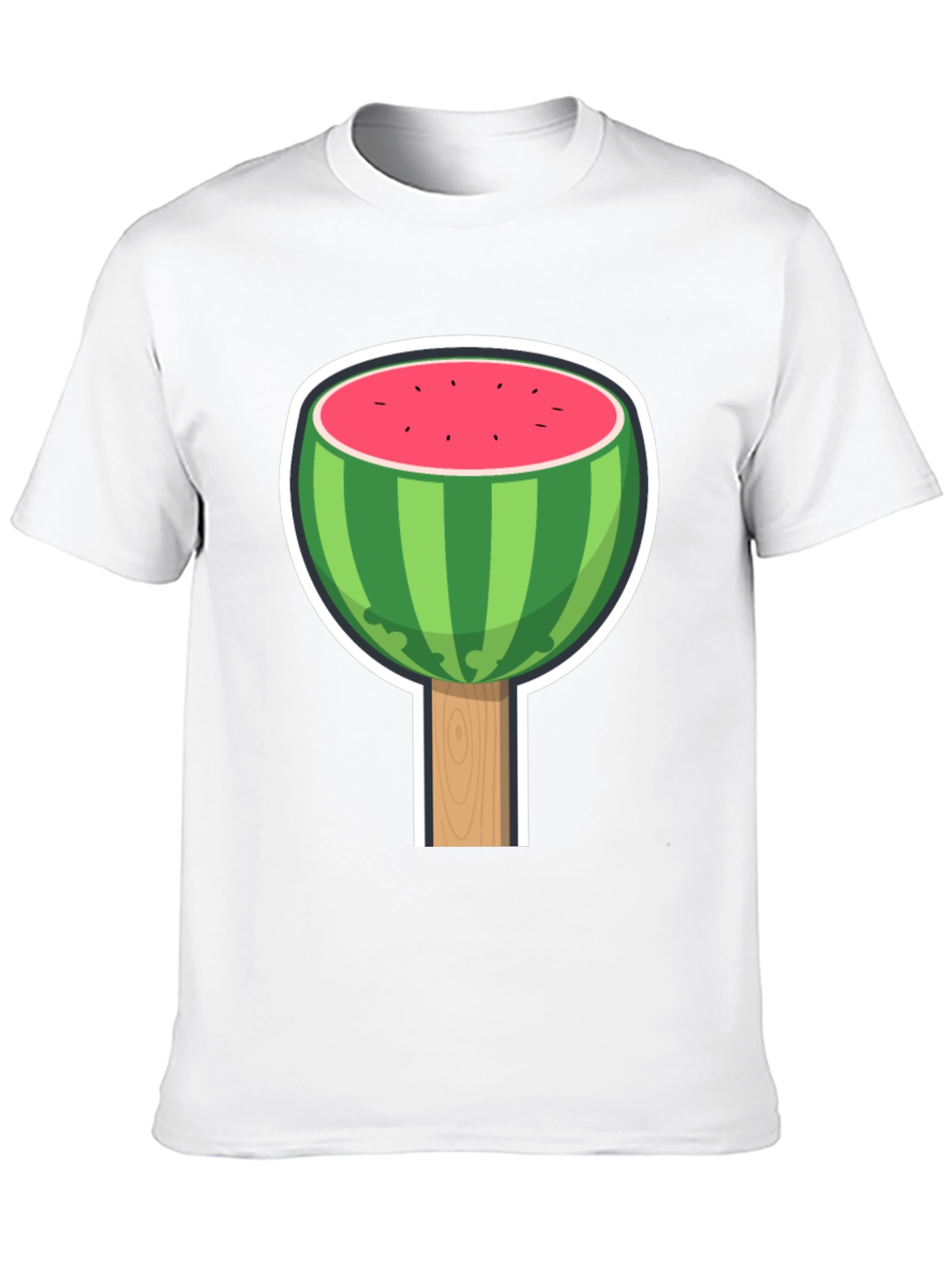Camiseta Negra con Diseño de Sandía Divertida