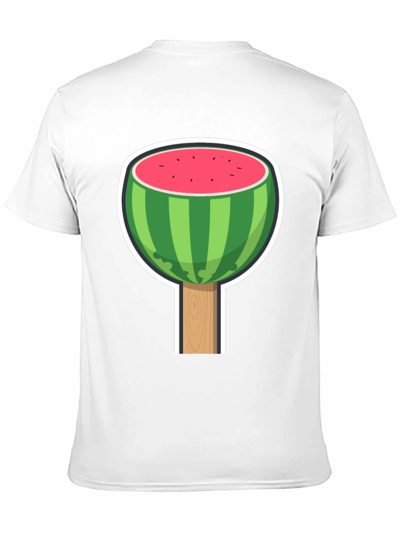 Camiseta Negra con Diseño de Sandía Divertida