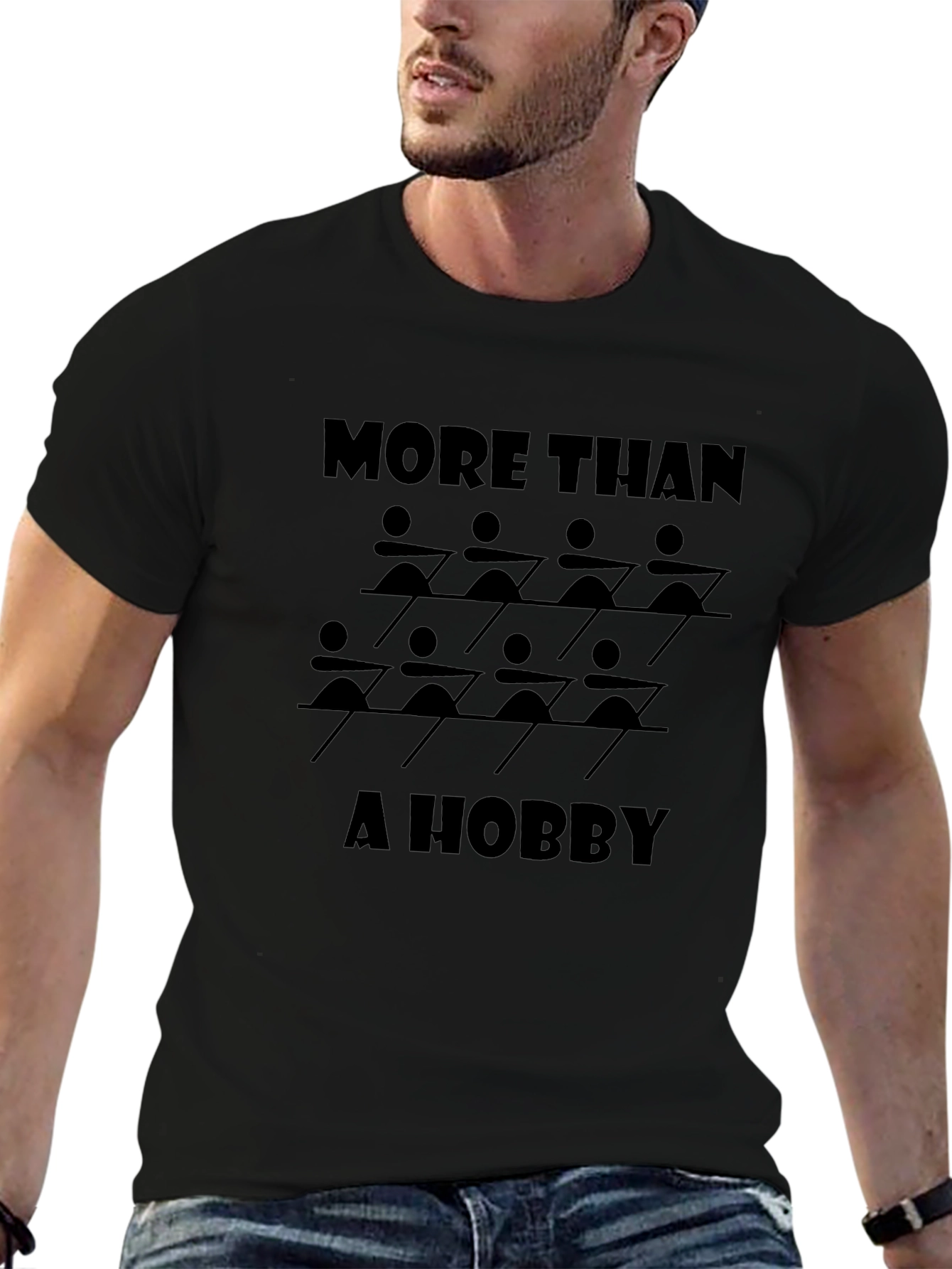 Camiseta Negra: Más que un Hobby - Remo
