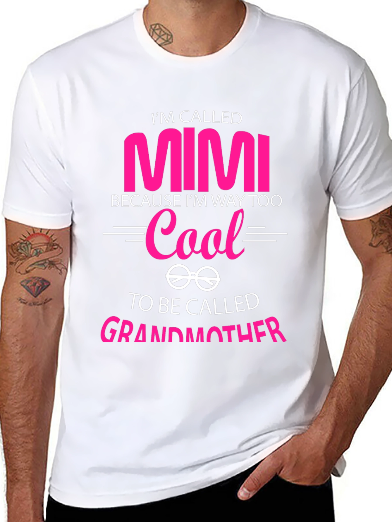 Camiseta Negra Mimi Too Cool para Abuelas Modernas