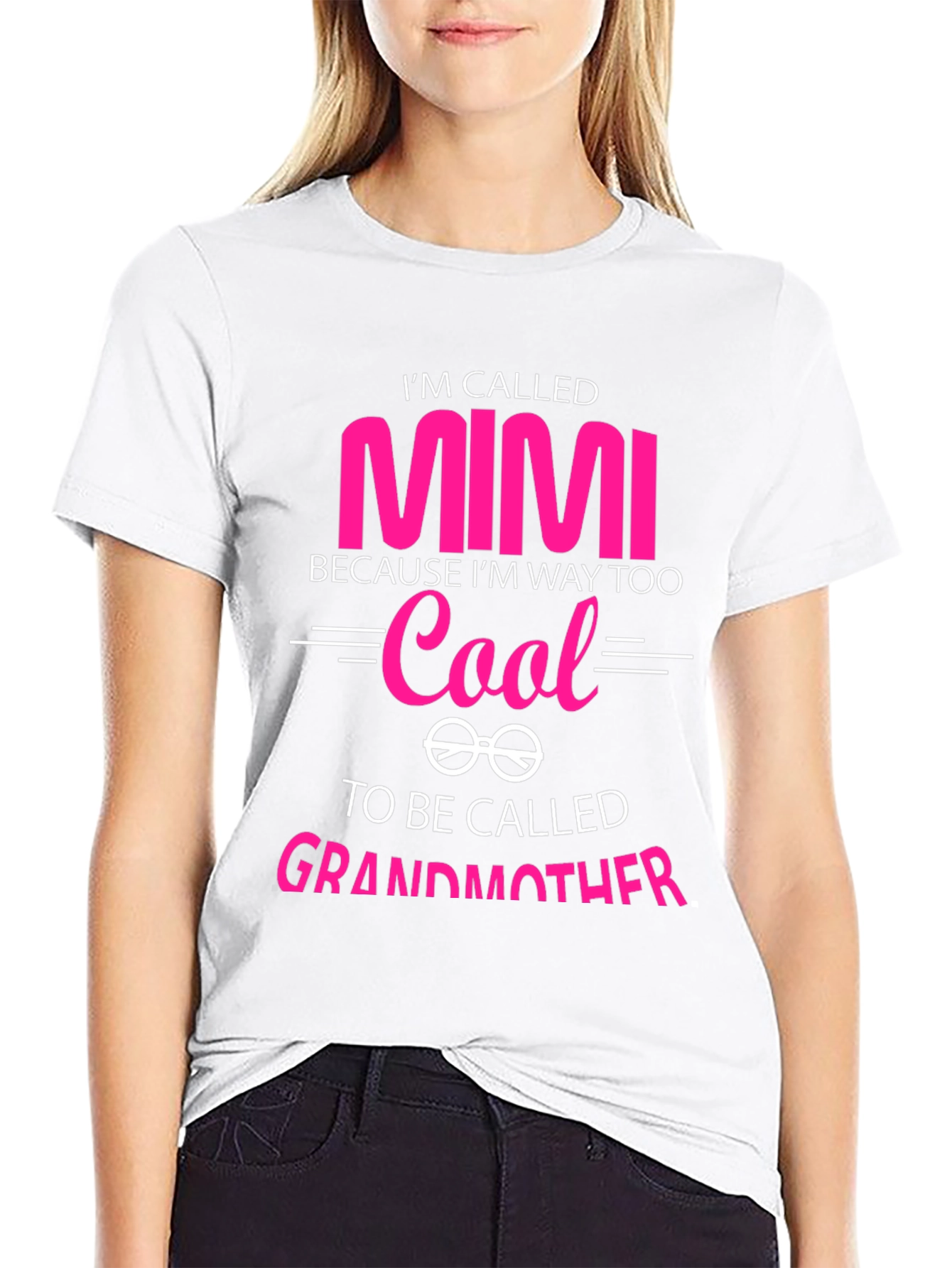 Camiseta Negra Mimi Too Cool para Abuelas Modernas