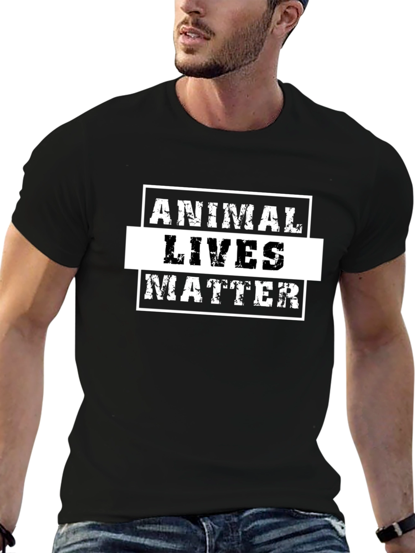 Camiseta Negra: Vidas Animales Importan