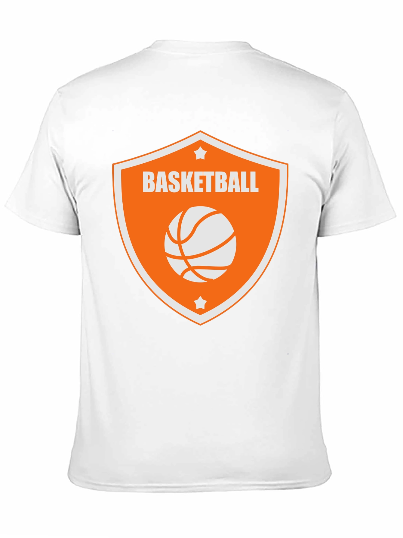 Camiseta Negra con Diseño de Baloncesto Naranja