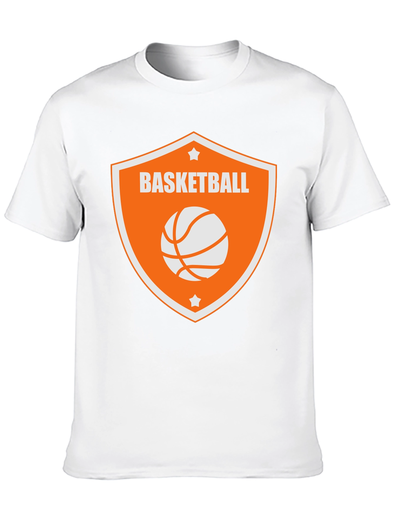 Camiseta Negra con Diseño de Baloncesto Naranja