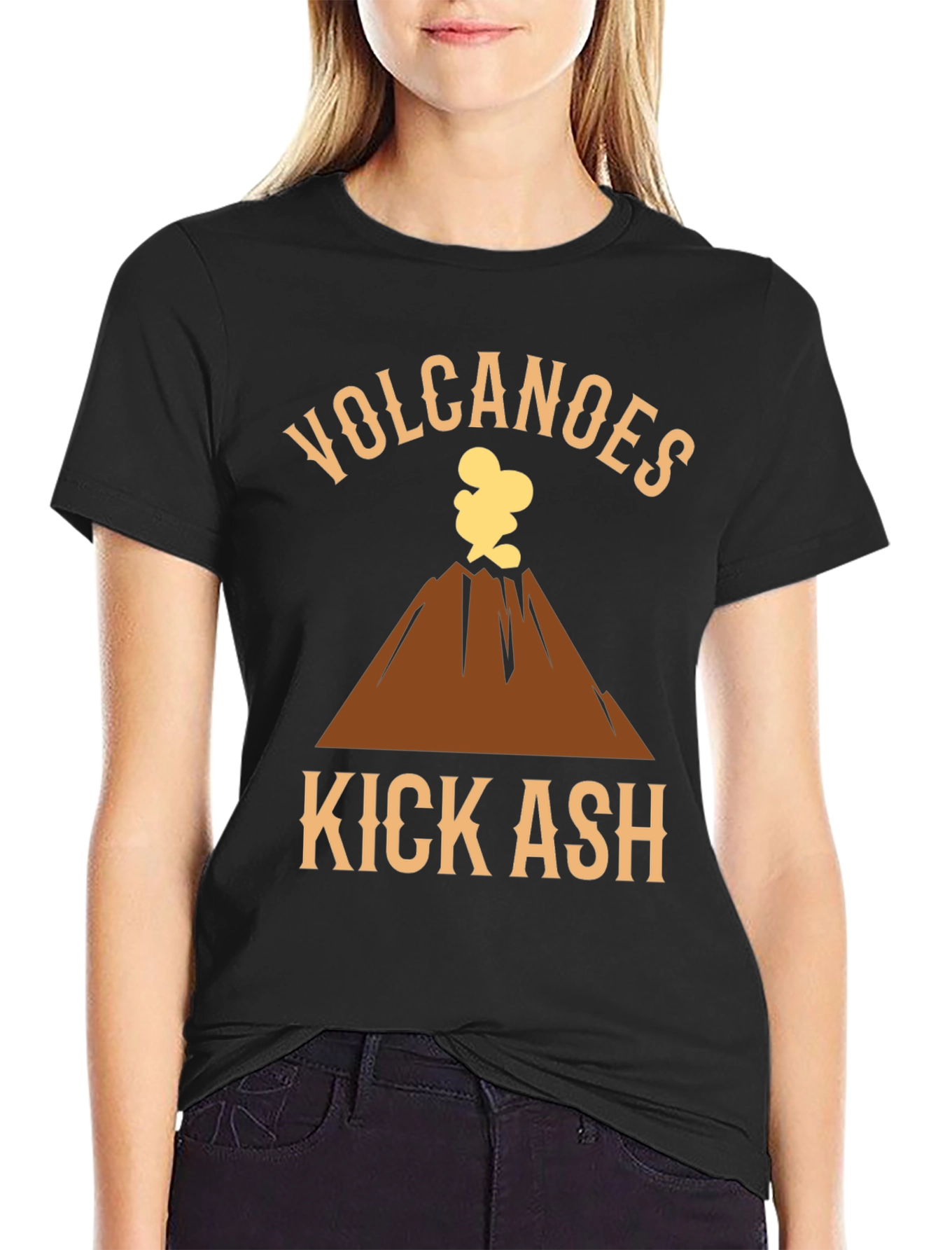 Camiseta Negra Volcanes Kick Ash
